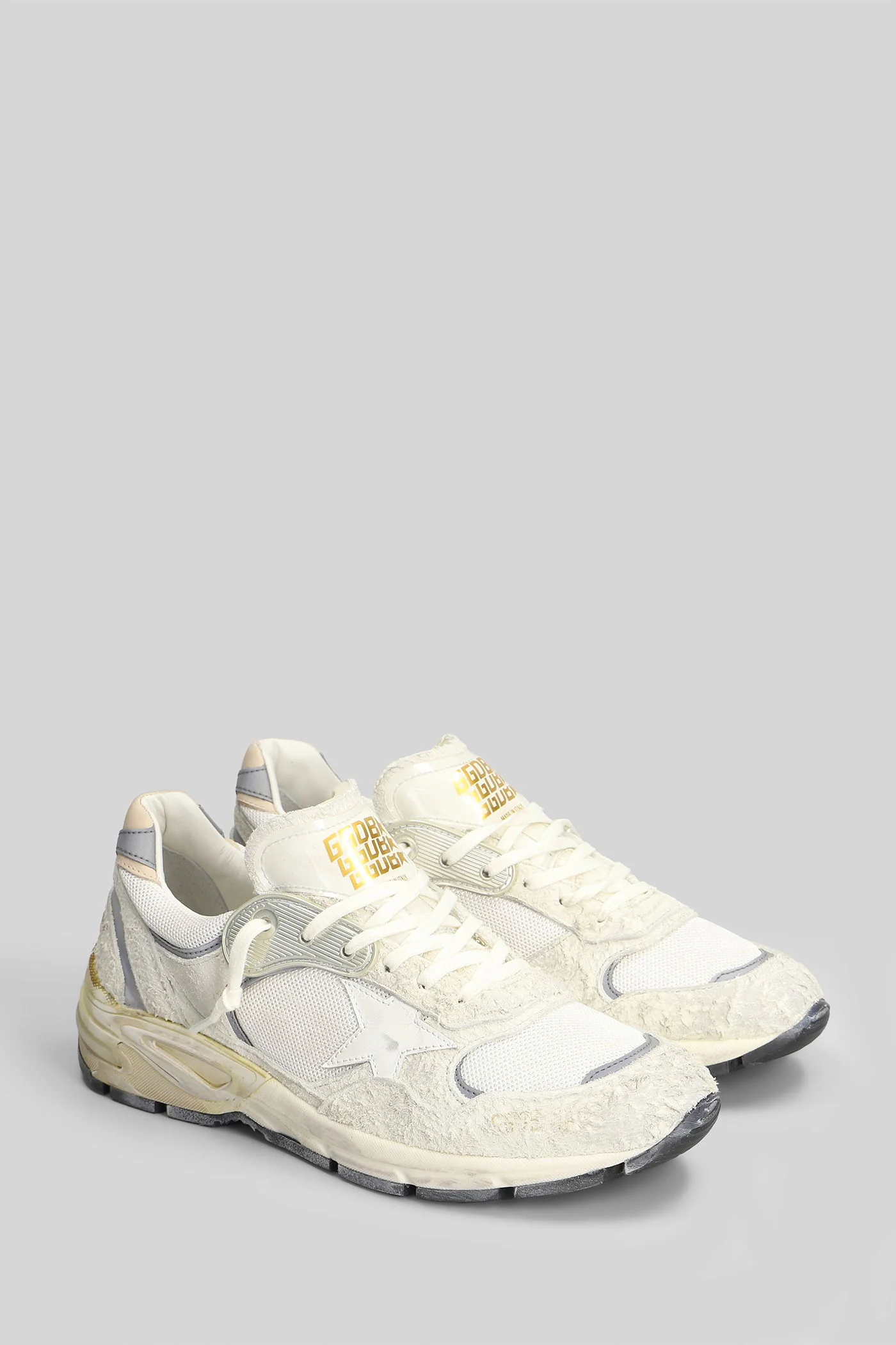 Running Sneakers in white Suede and fabric - Image 2