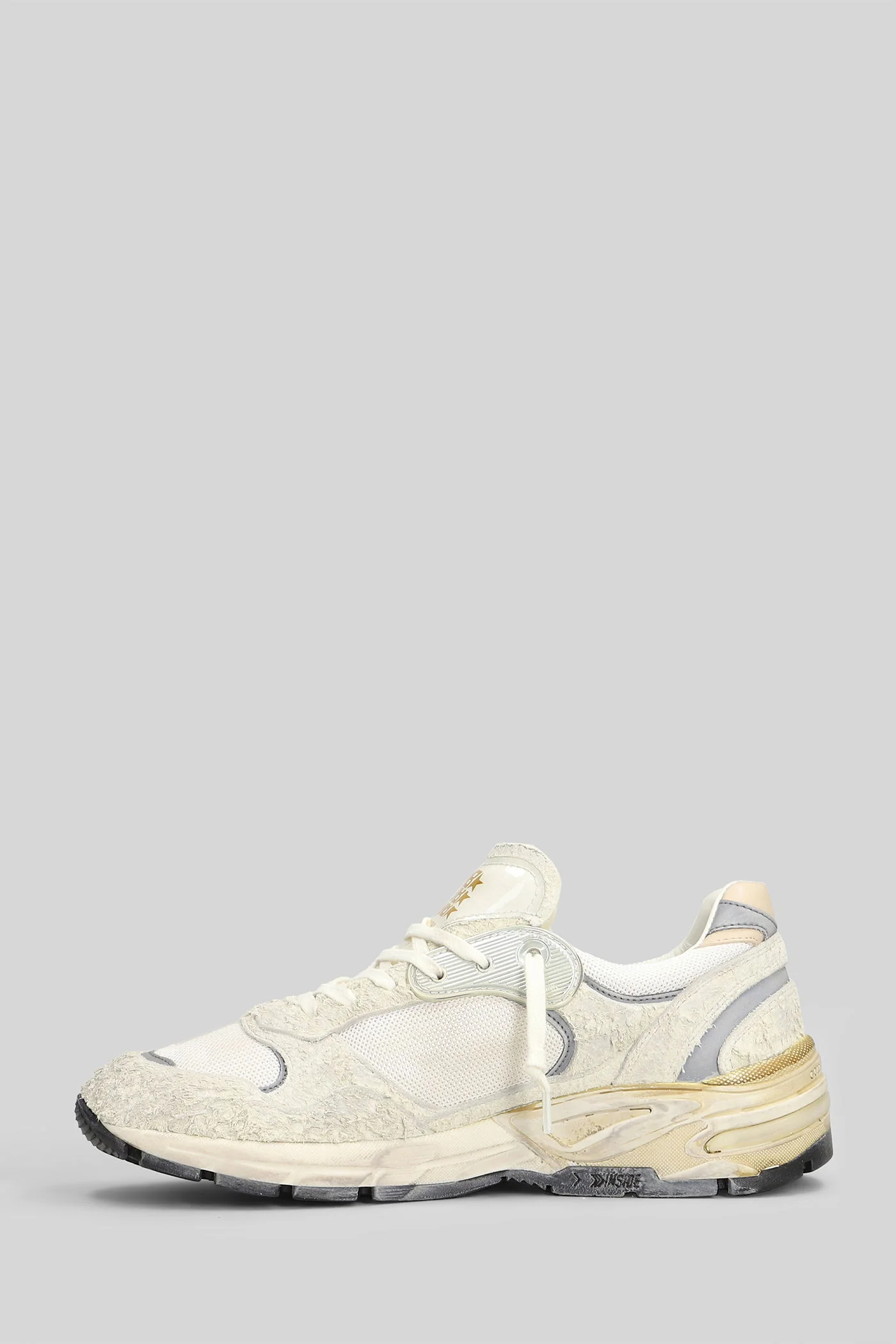 Running Sneakers in white Suede and fabric - Image 3