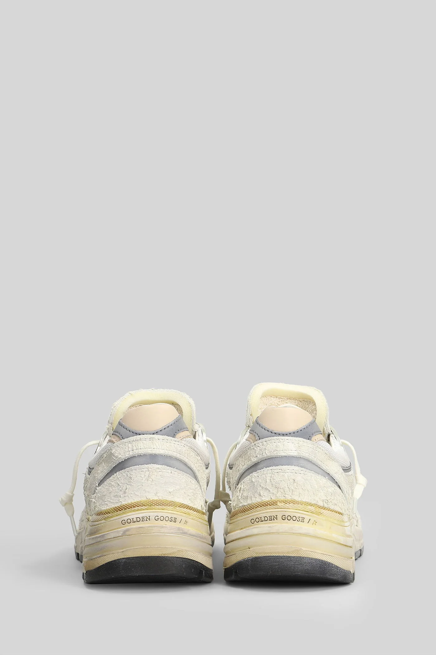 Running Sneakers in white Suede and fabric - Image 4