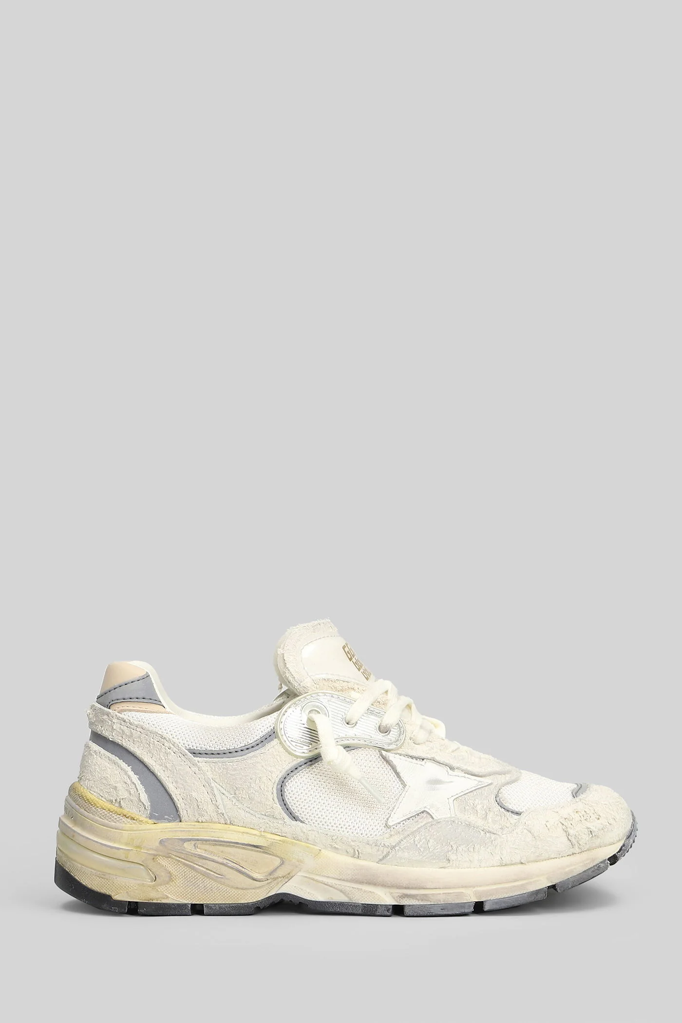Running Sneakers in white Suede and fabric