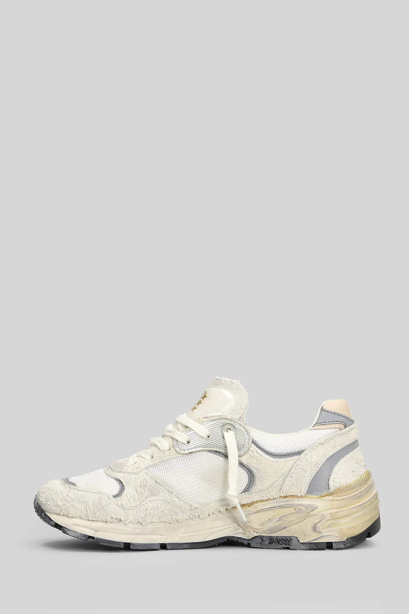 Running Sneakers in white Suede and fabric - Image 3