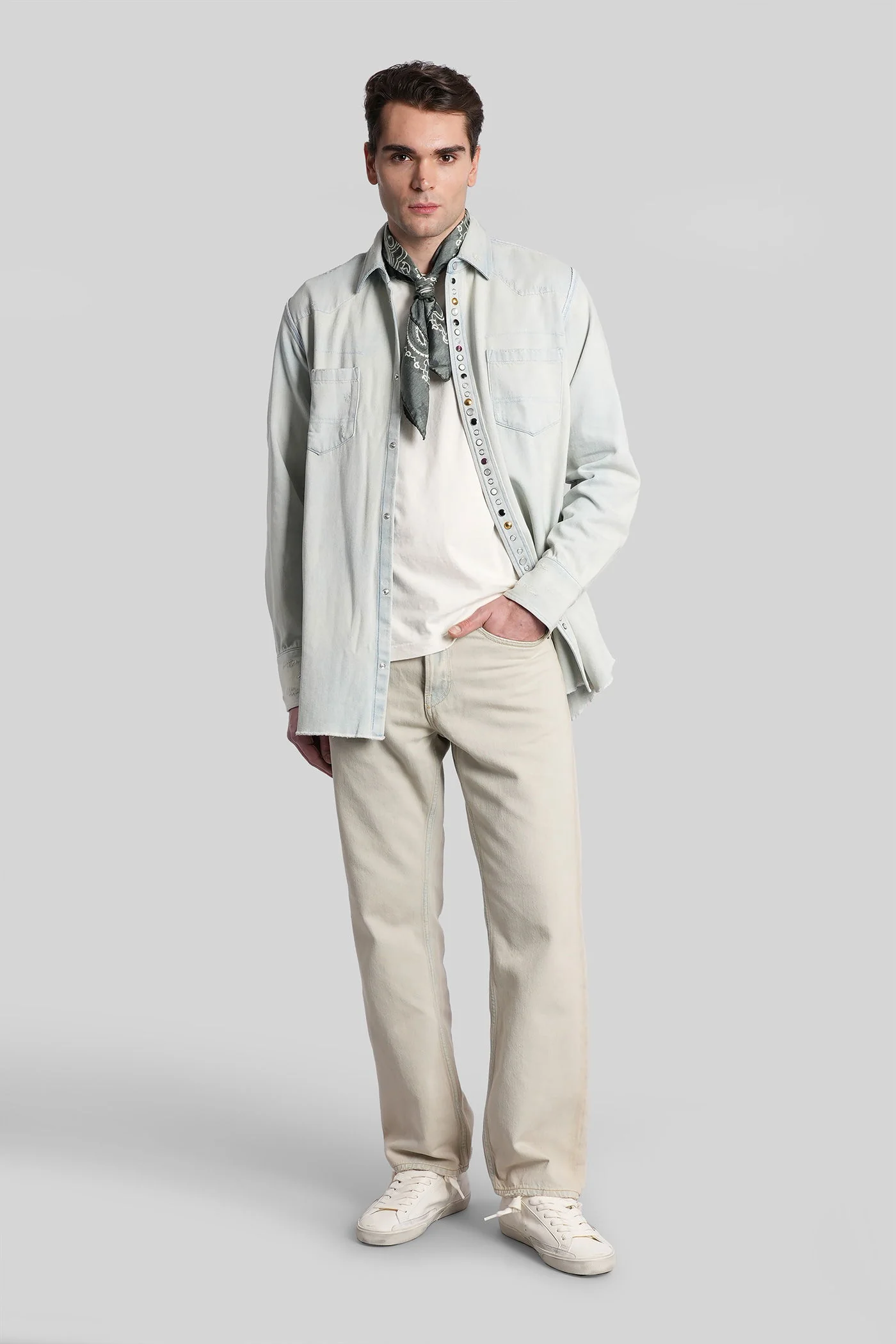 Shirt in cyan denim - Image 2