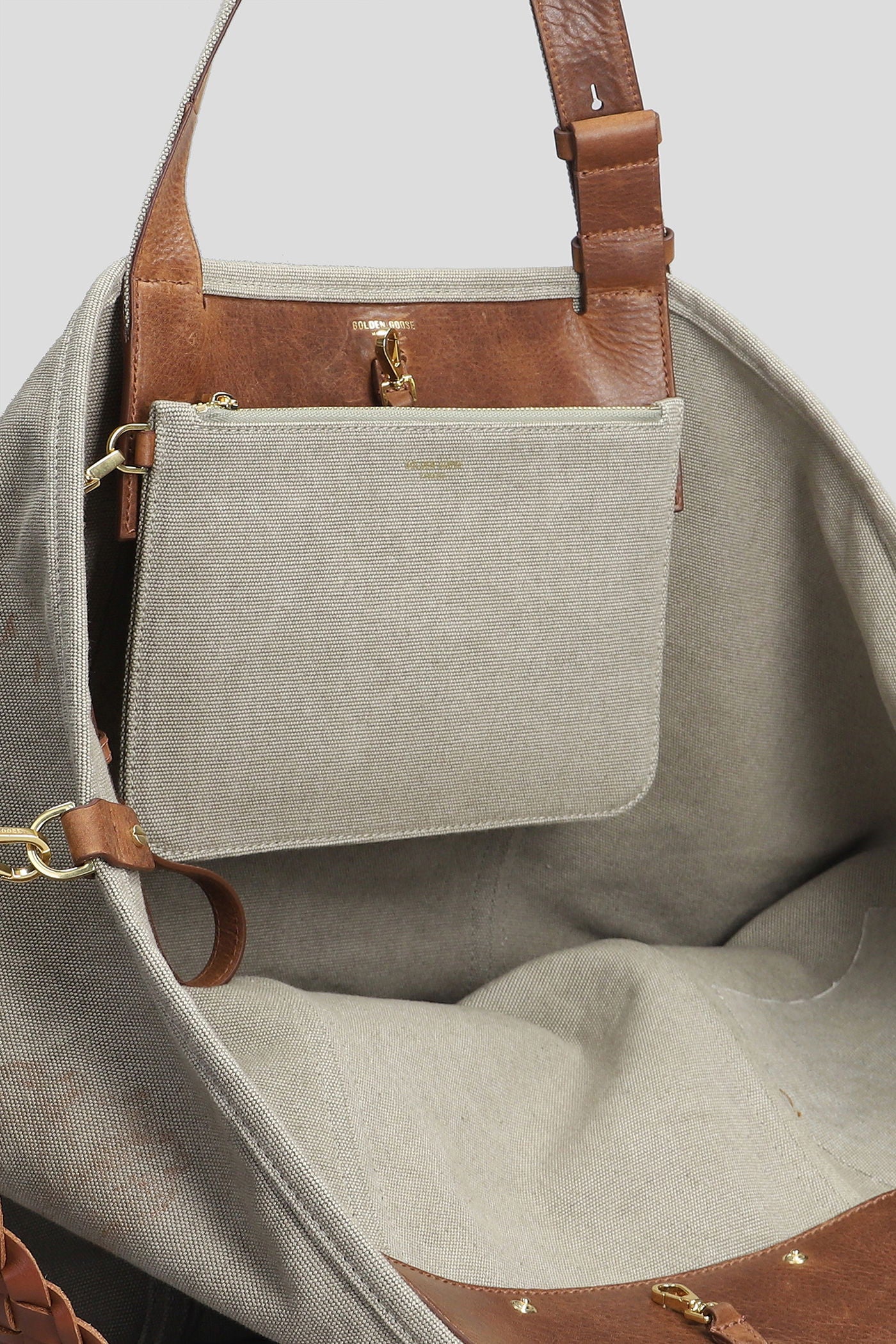 Shopping 24.7 Ew Tote in taupe canvas - Image 4