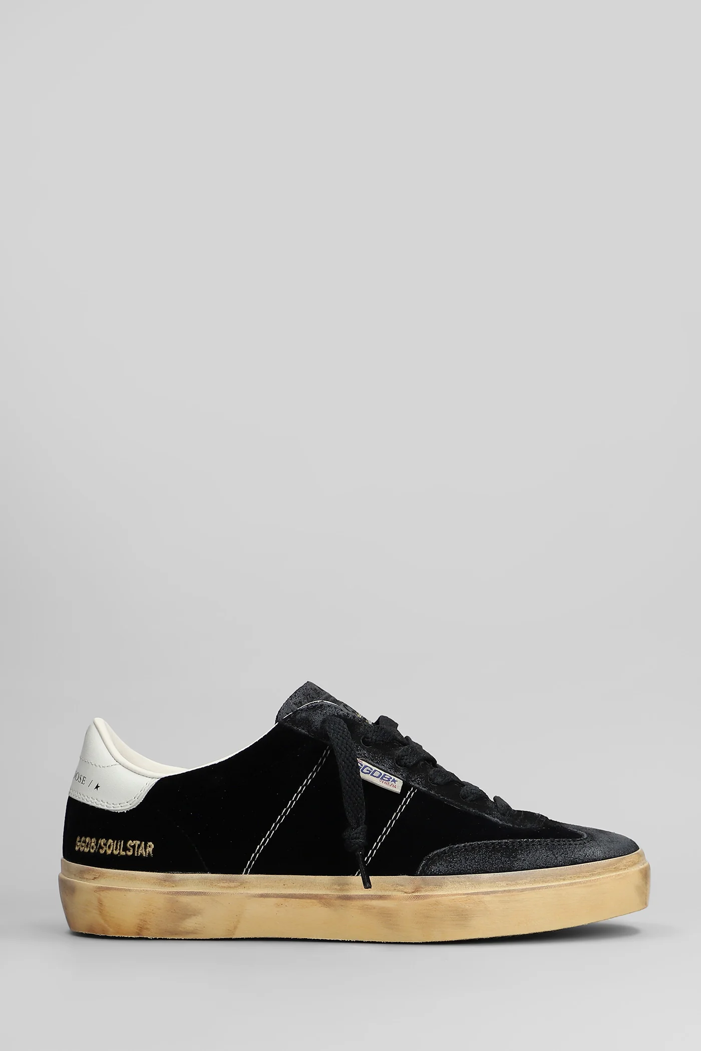 Soul Star Sneakers in black velvet