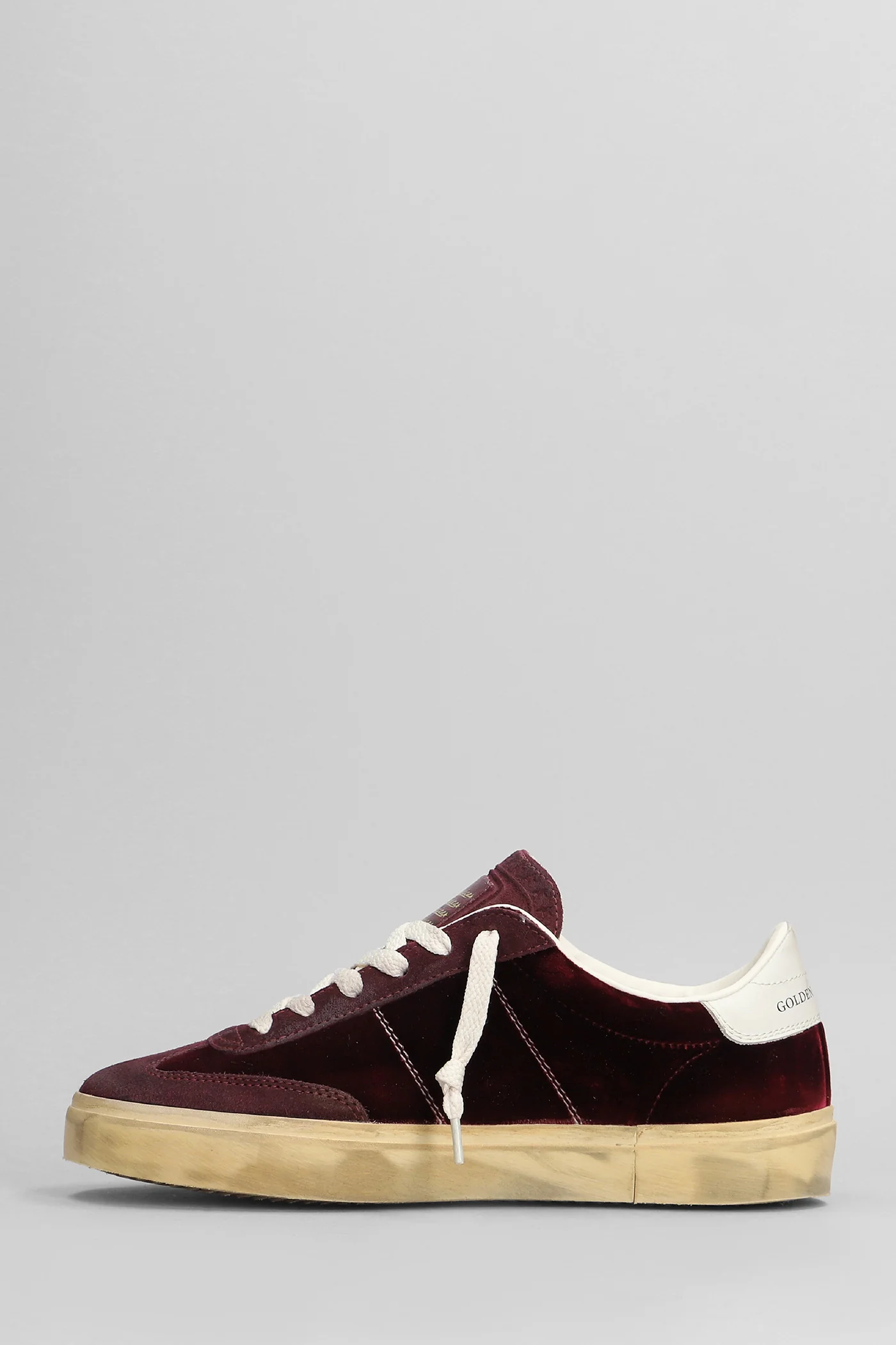 Soul Star Sneakers in bordeaux velvet - Image 3