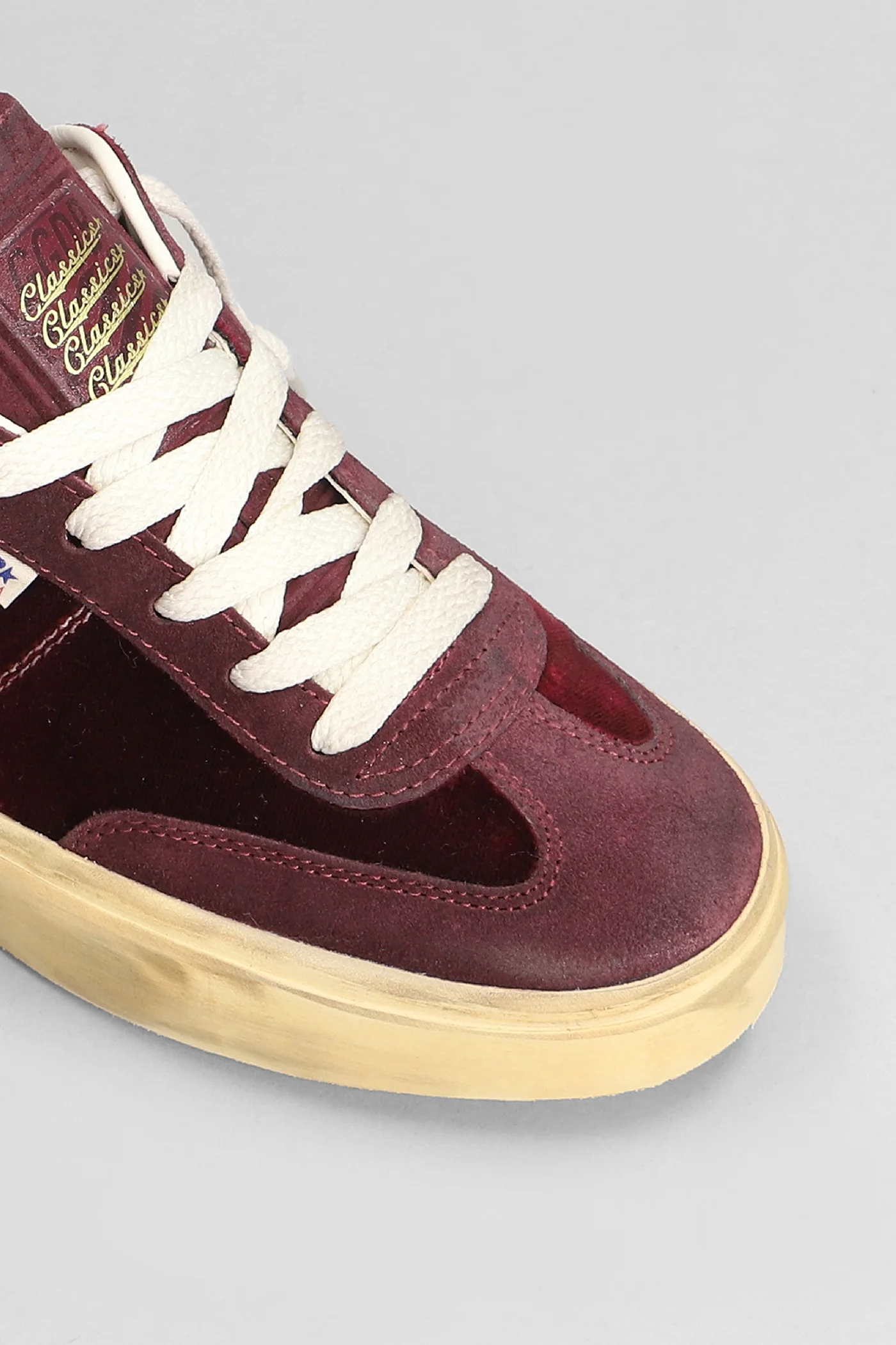 Soul Star Sneakers in bordeaux velvet - Image 5