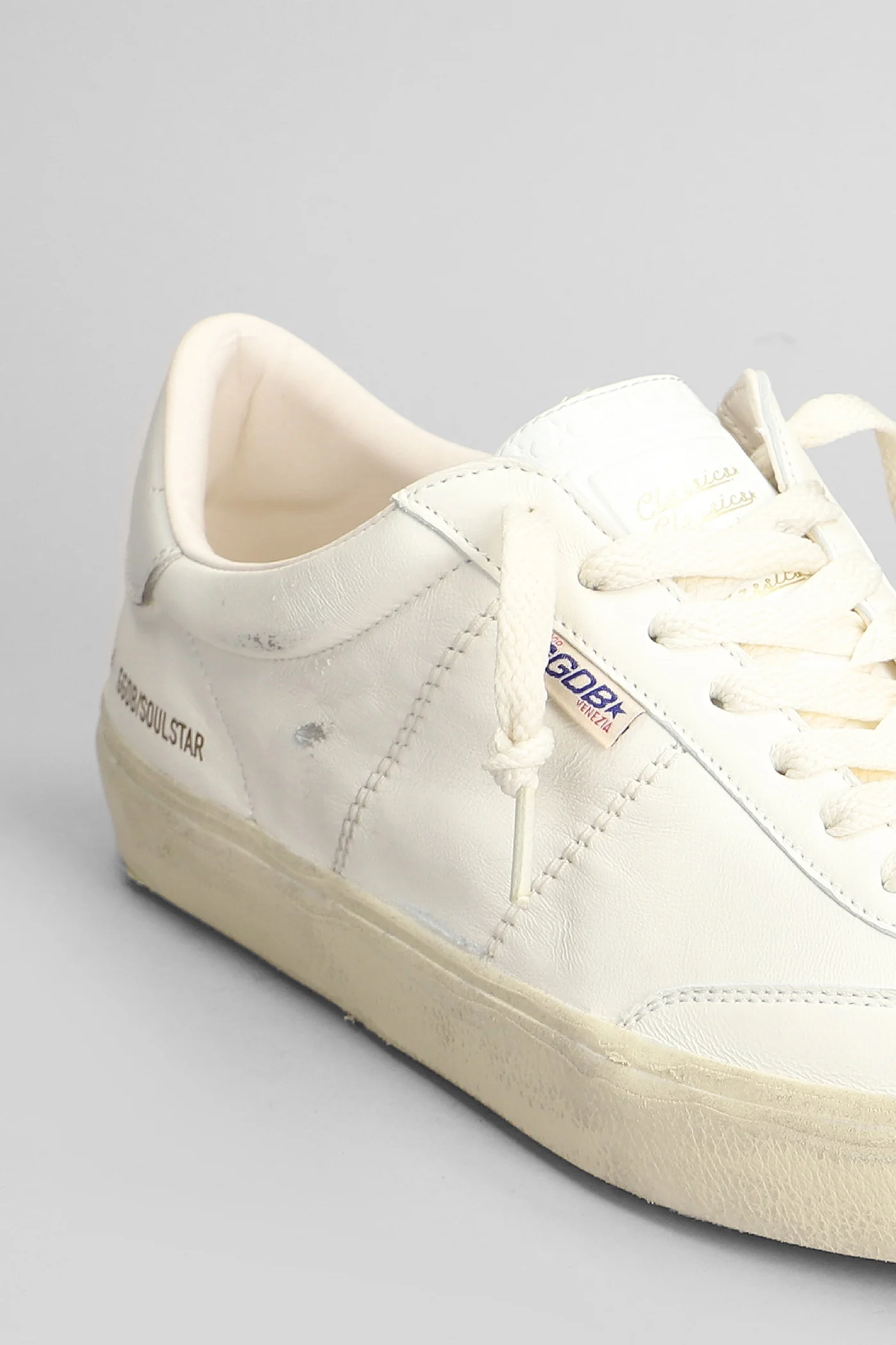 Soul Star Sneakers in white leather - Image 5