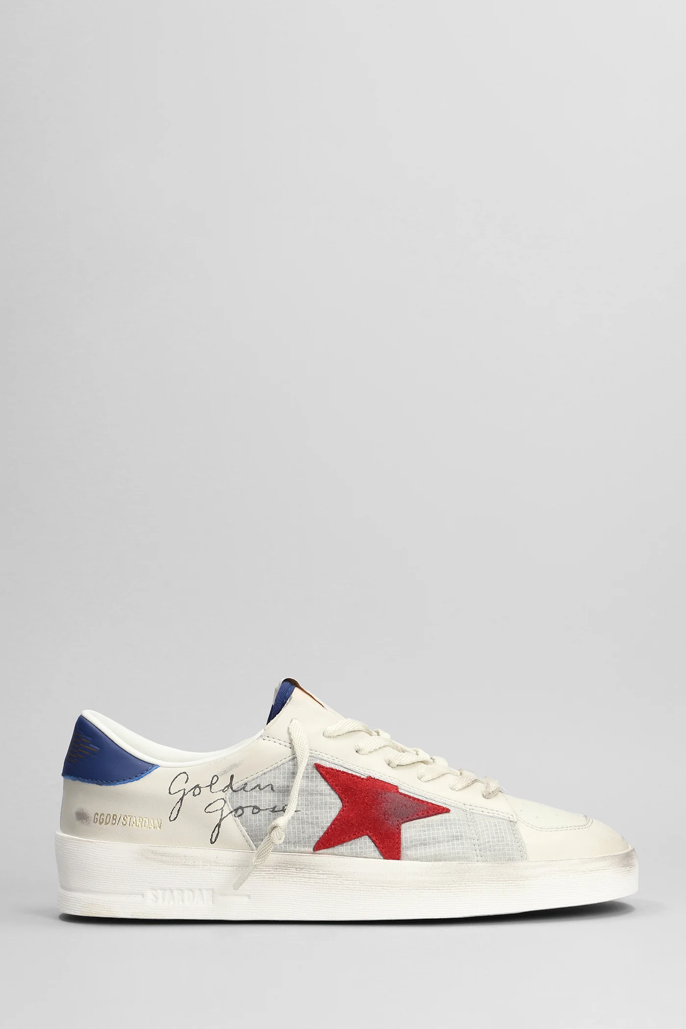 Stardan Sneakers in white leather and fabric