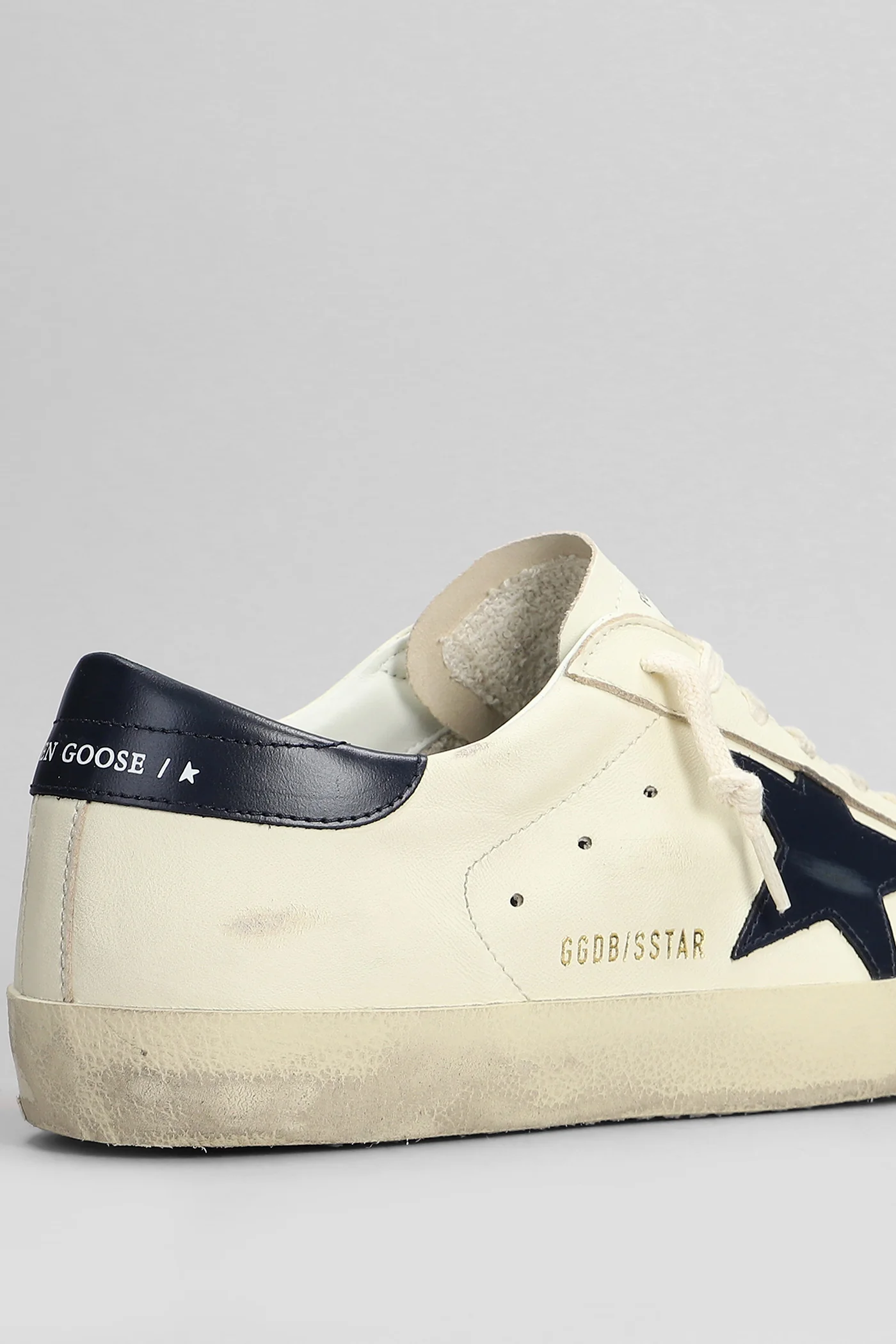 Superstar Sneakers in beige leather - Image 5