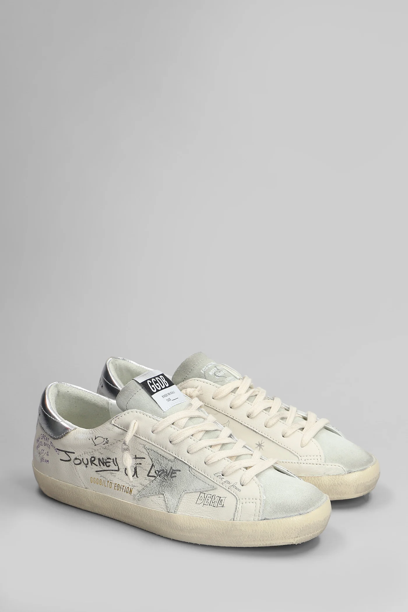 Superstar Sneakers in beige leather - Image 2