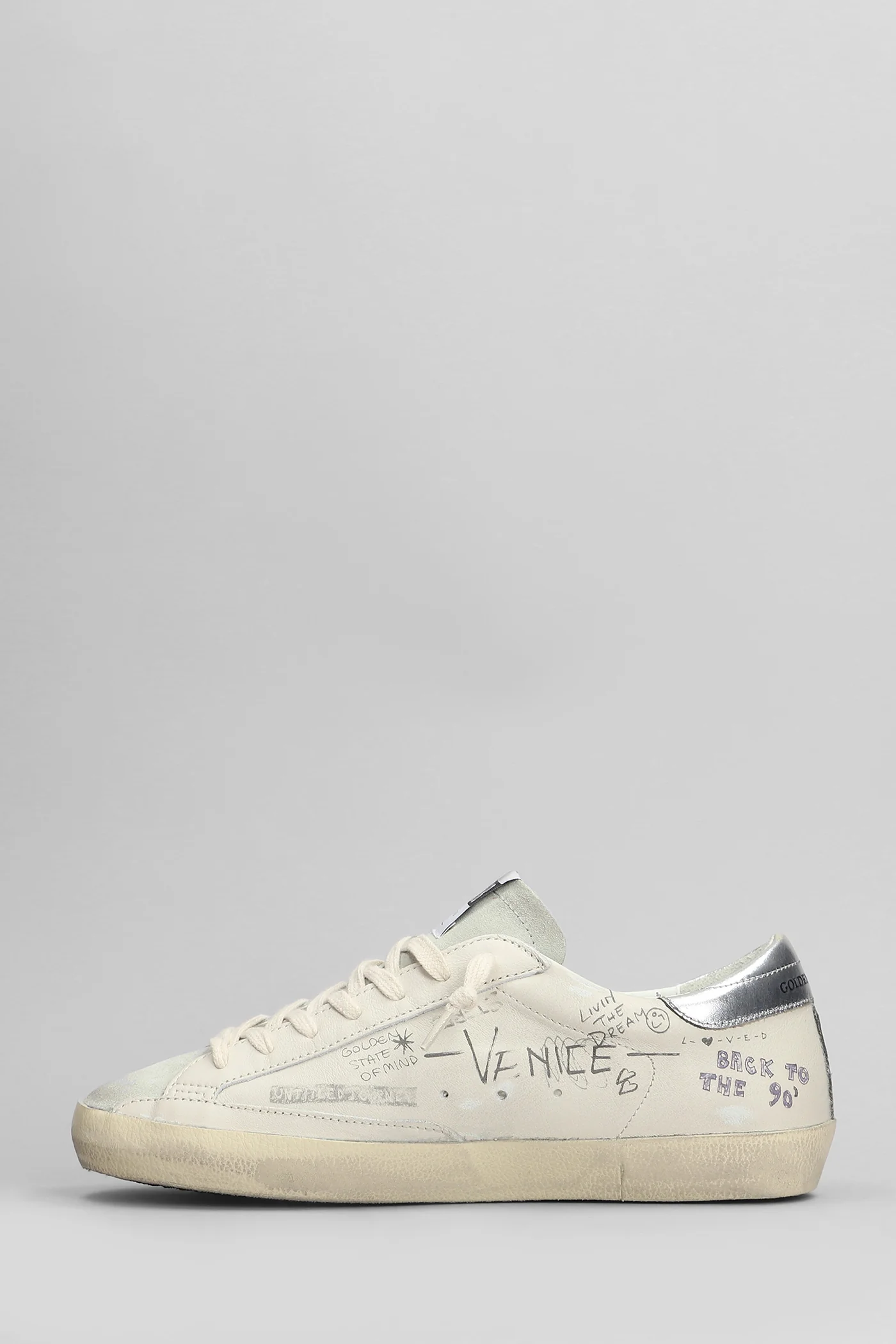 Superstar Sneakers in beige leather - Image 3