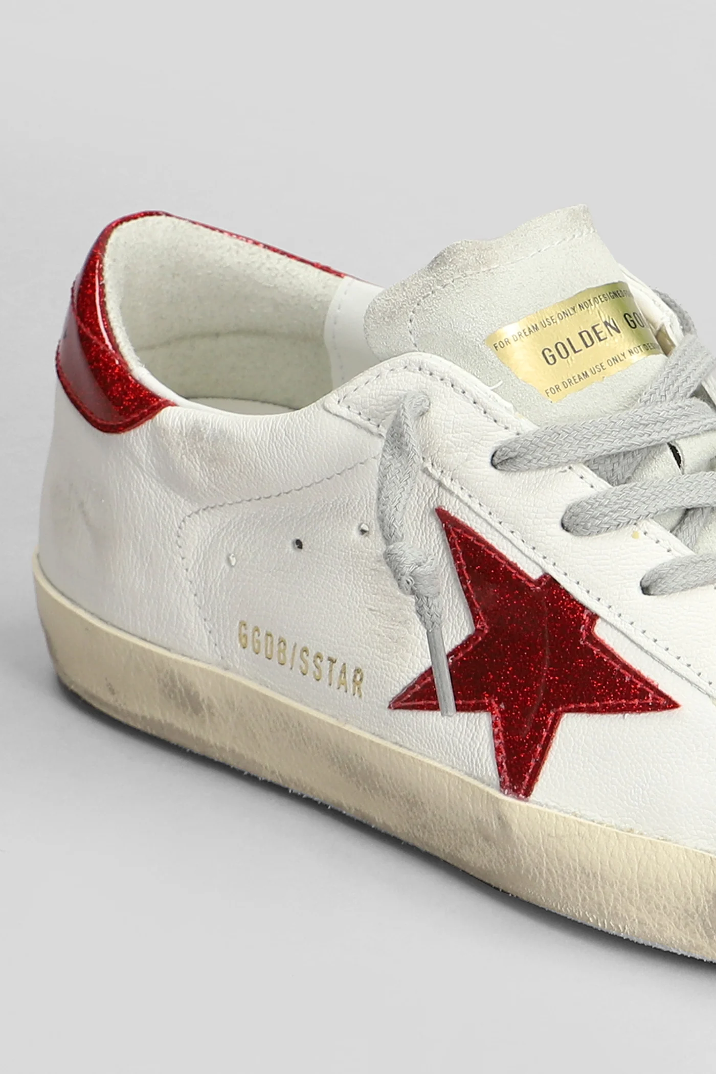 Superstar Sneakers in beige leather and fabric - Image 5