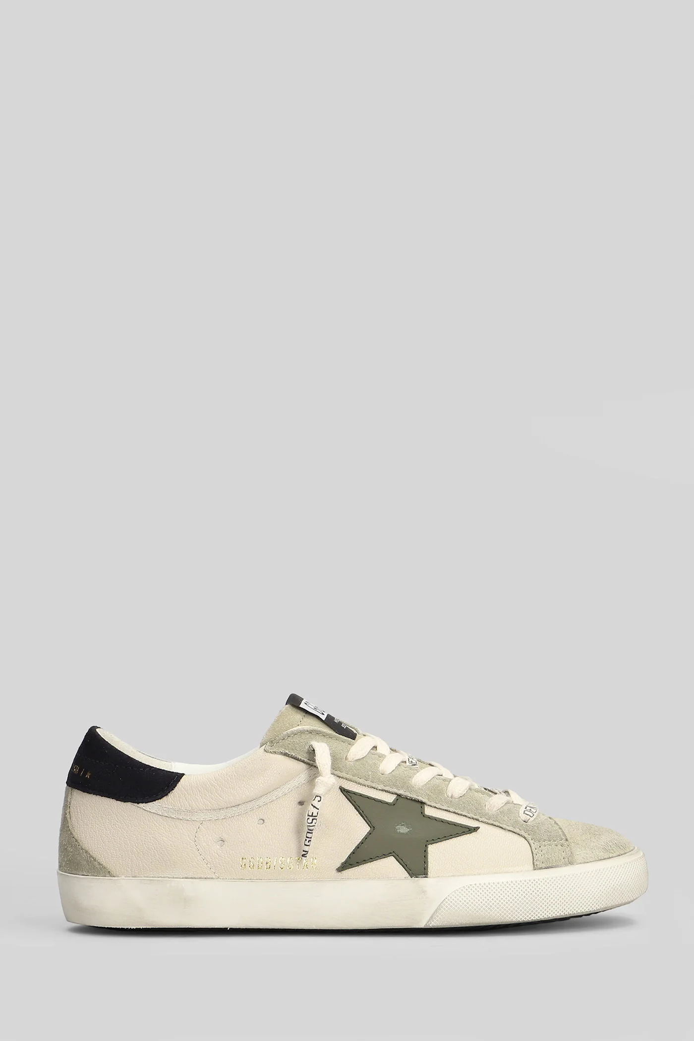 Superstar Sneakers in beige suede and leather