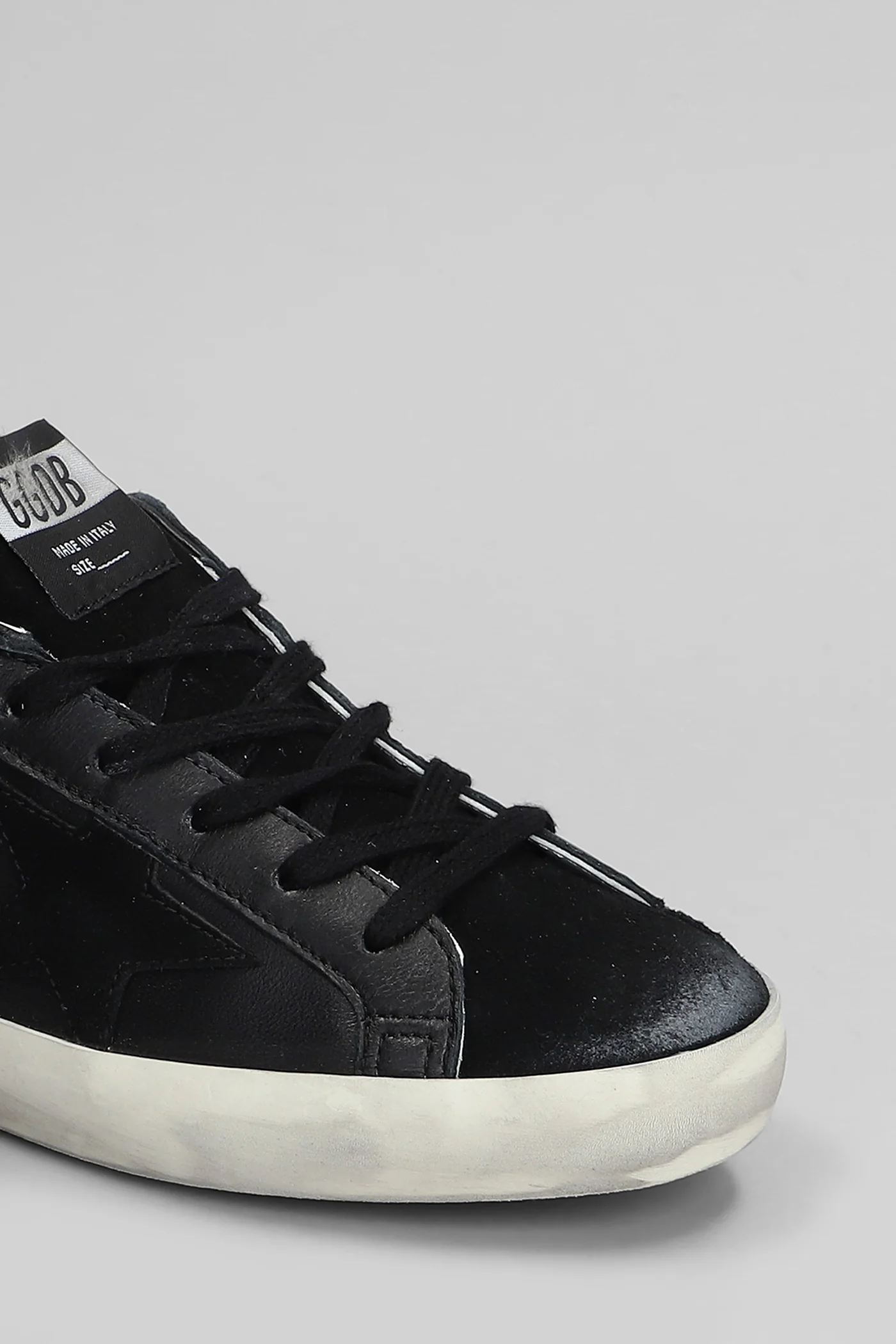 Superstar Sneakers in black suede and leather - Image 5