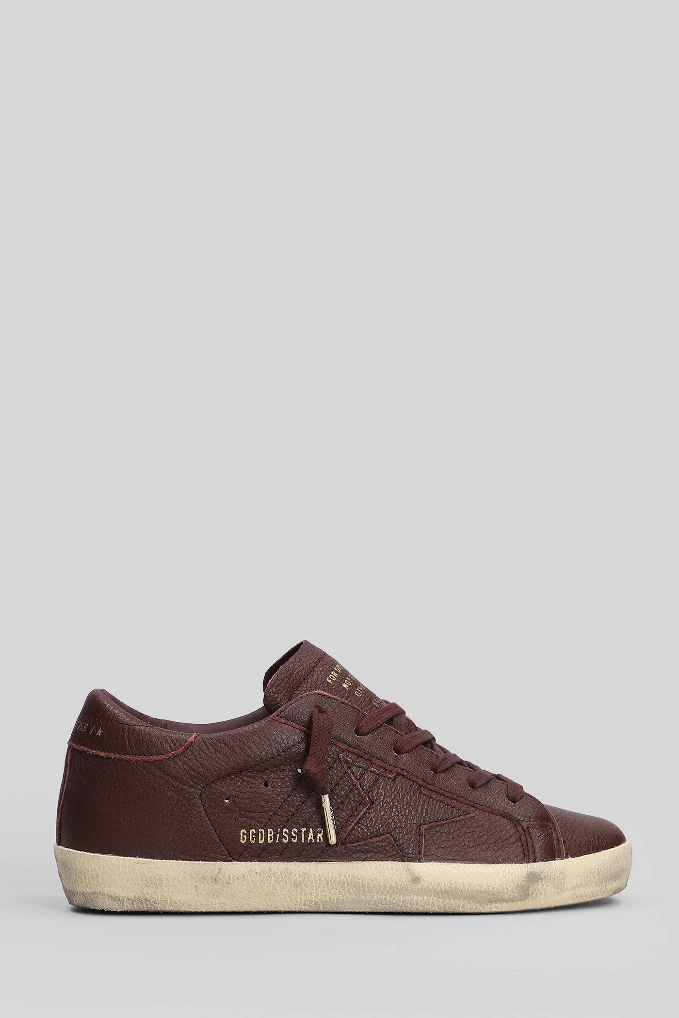 Superstar Sneakers in bordeaux leather