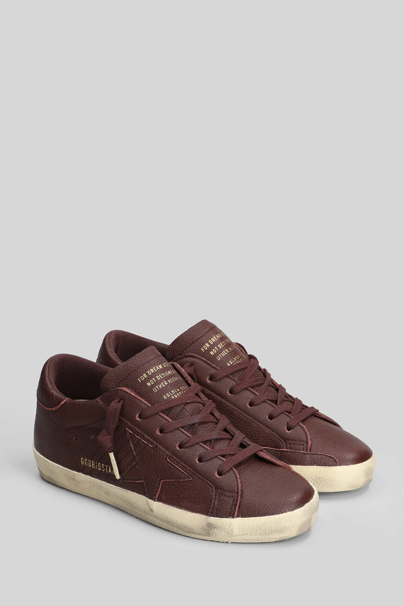 Superstar Sneakers in bordeaux leather - Image 2