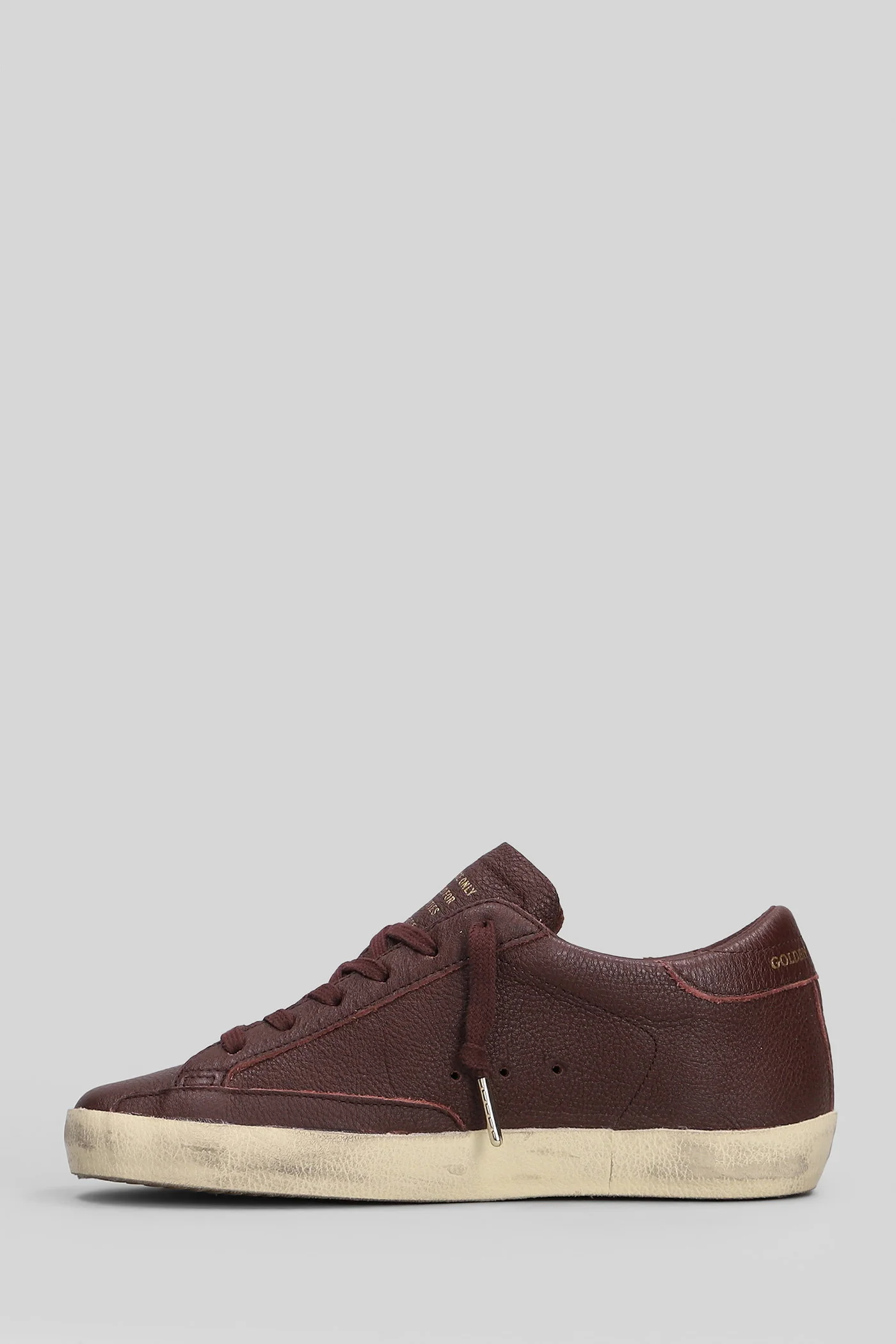 Superstar Sneakers in bordeaux leather - Image 3