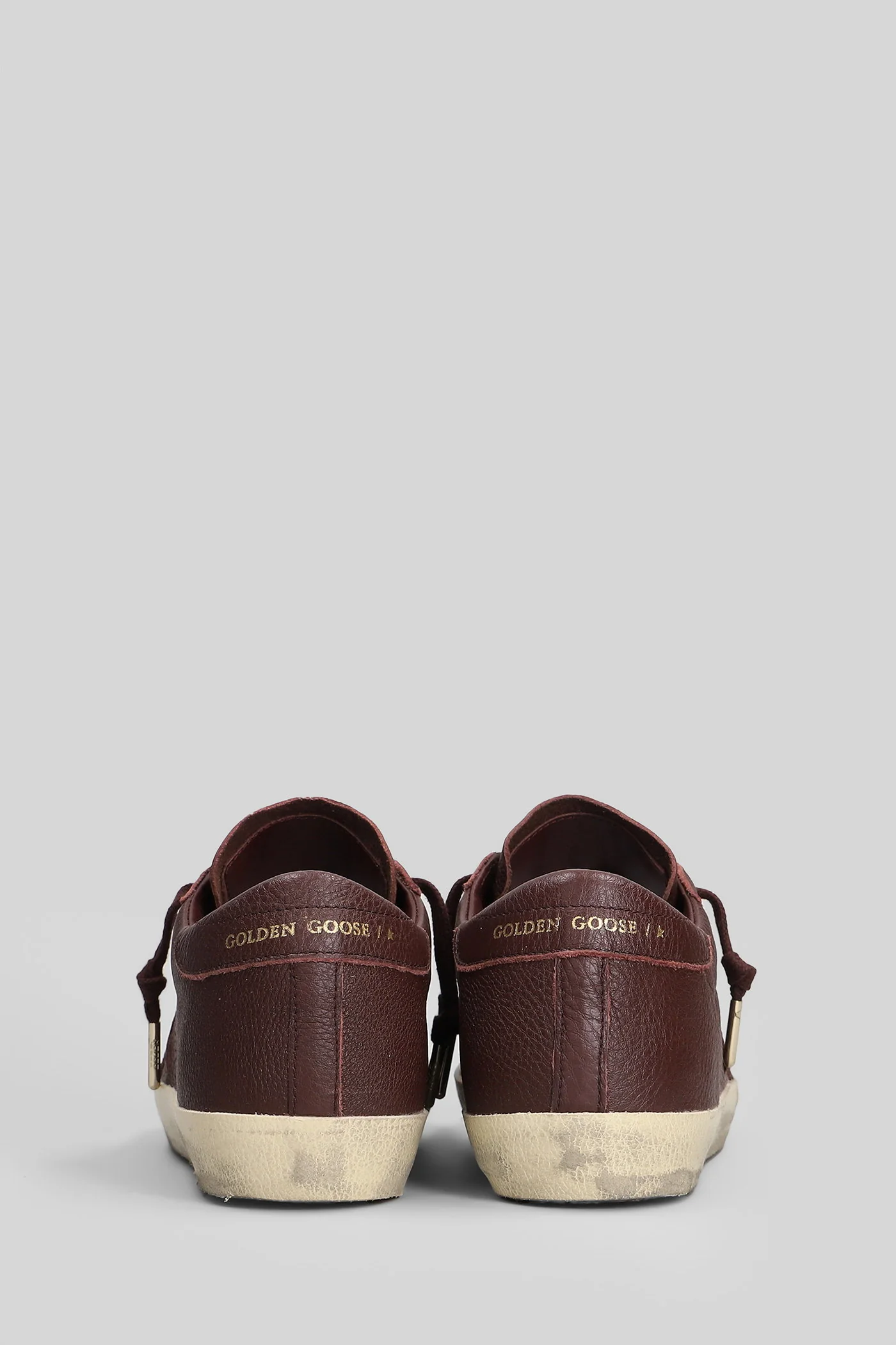 Superstar Sneakers in bordeaux leather - Image 4