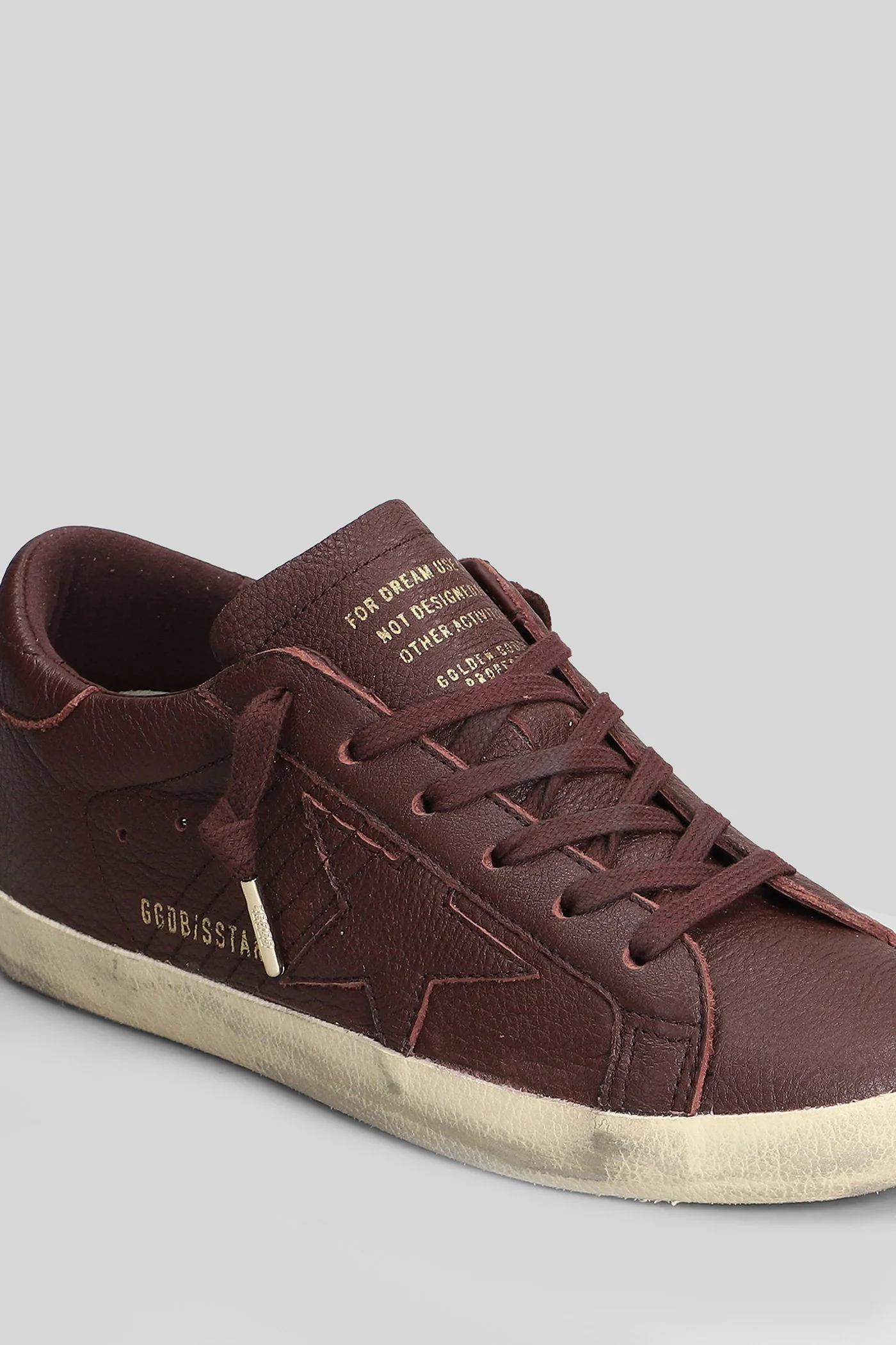 Superstar Sneakers in bordeaux leather - Image 5