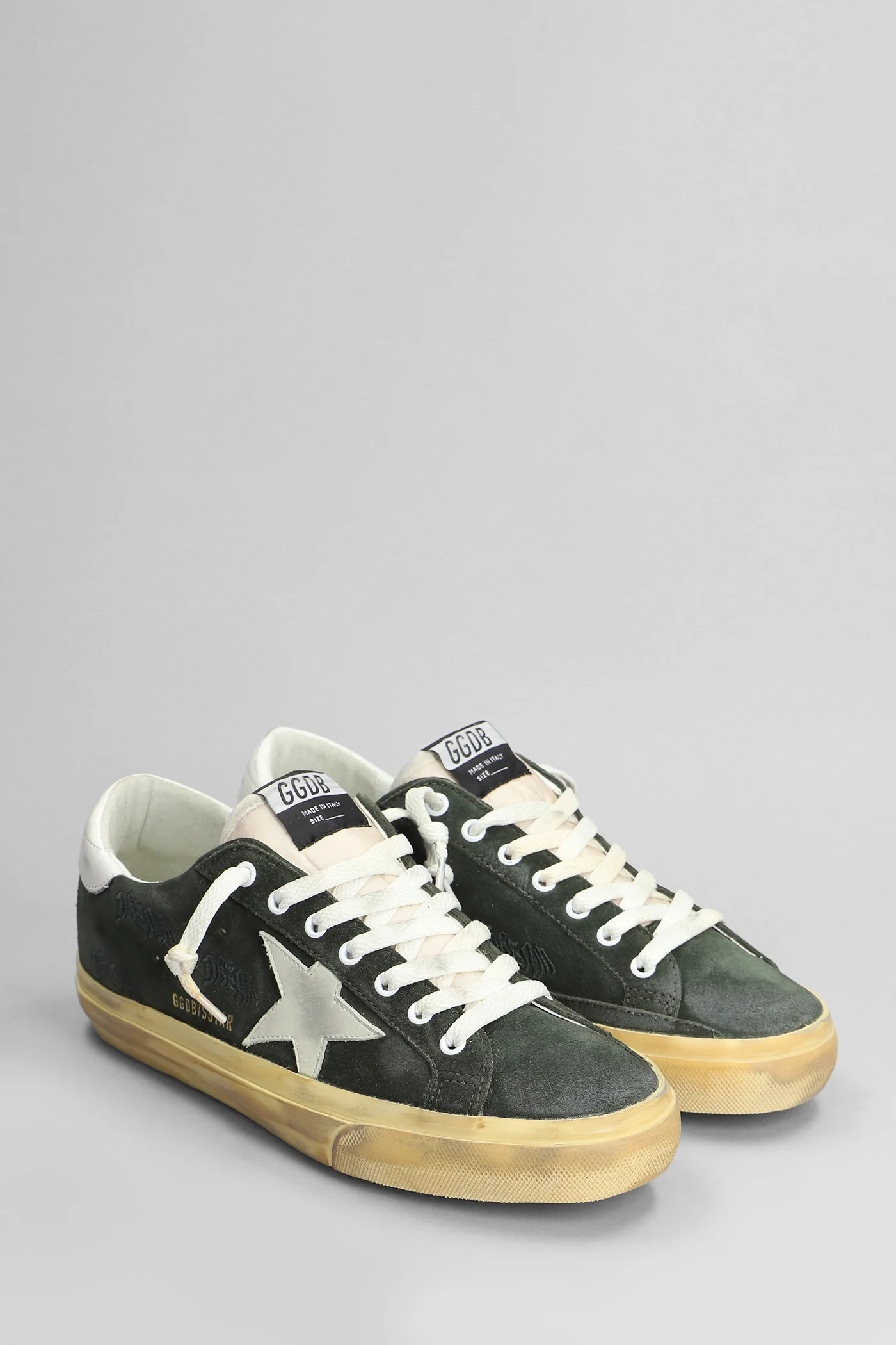 Superstar Sneakers in green suede - Image 2
