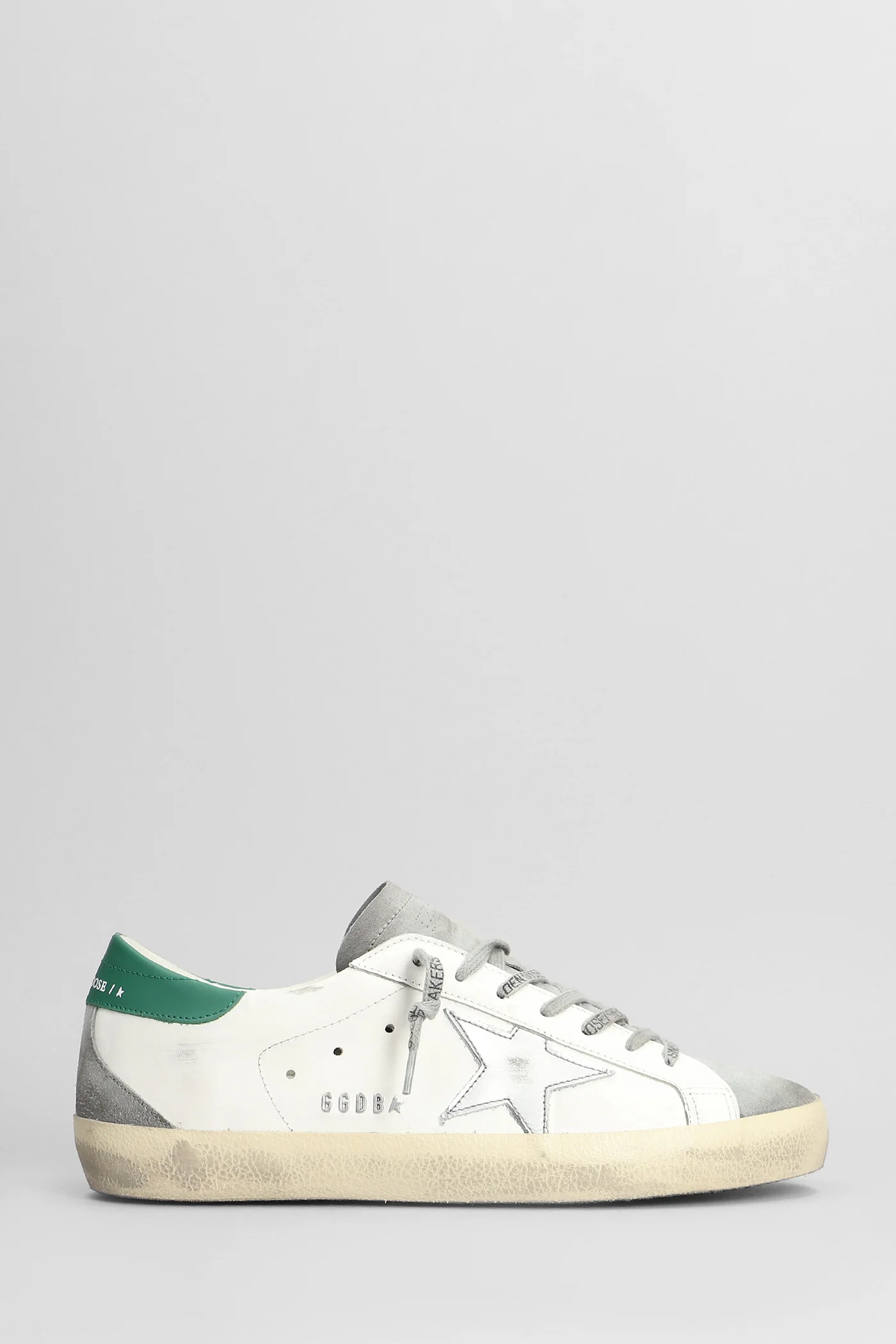 Superstar Sneakers in white suede and leather