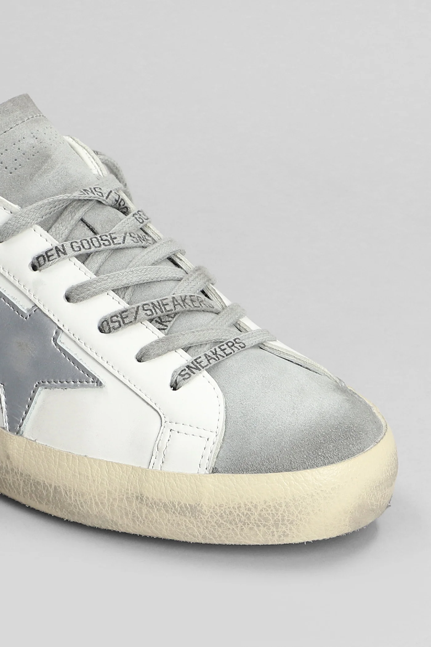 Superstar Sneakers in white suede and leather - Image 5