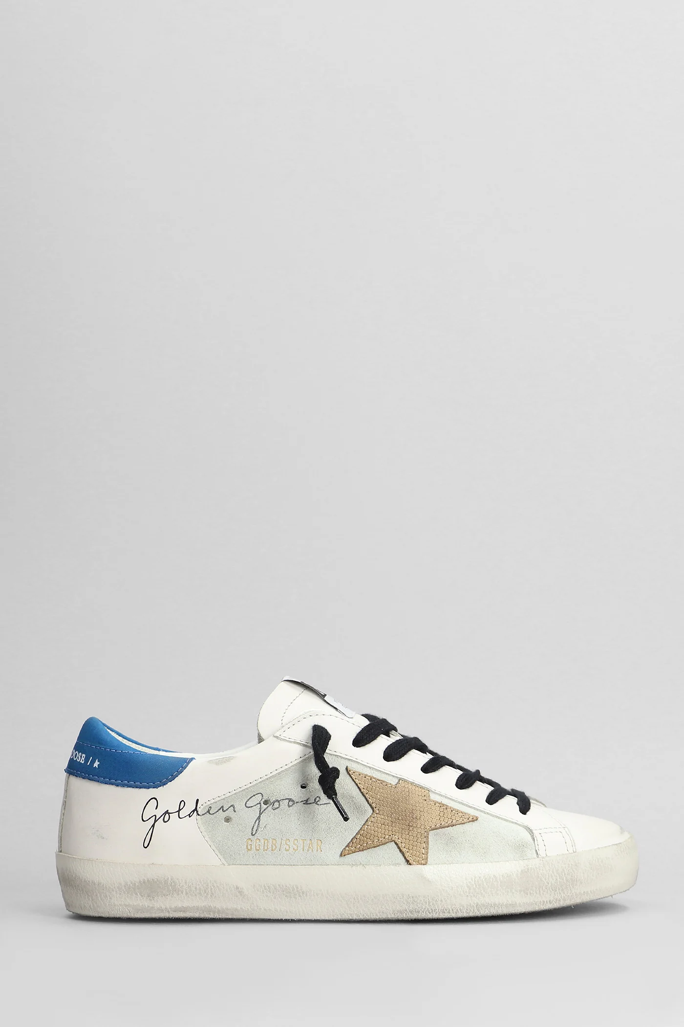 Superstar Sneakers in white suede and leather