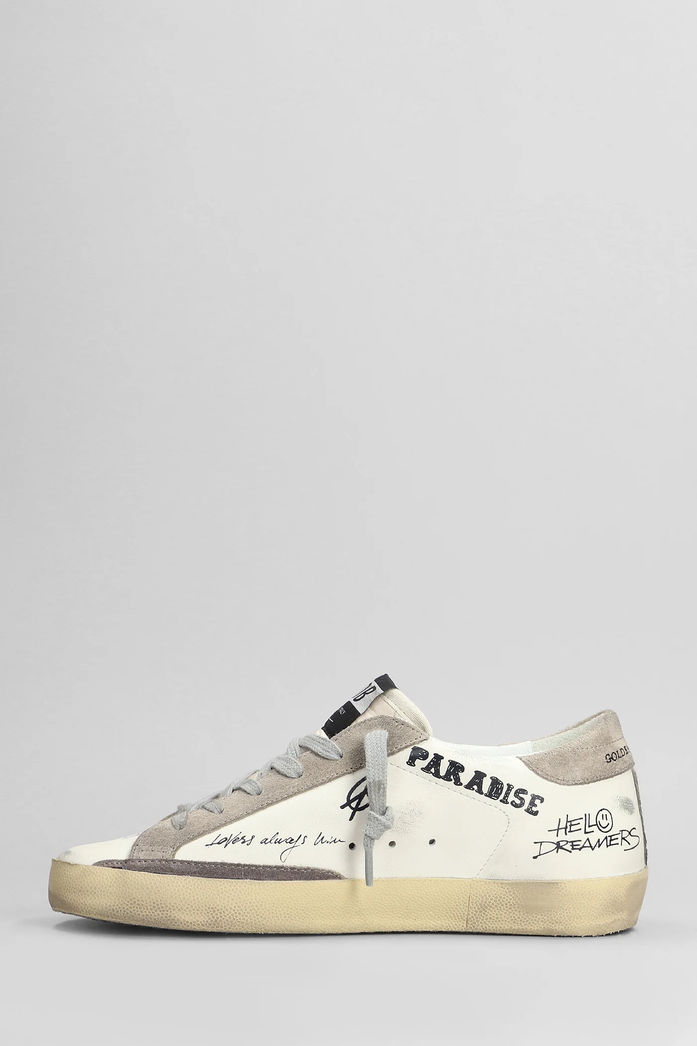 Superstar Sneakers in white suede and leather - Image 3