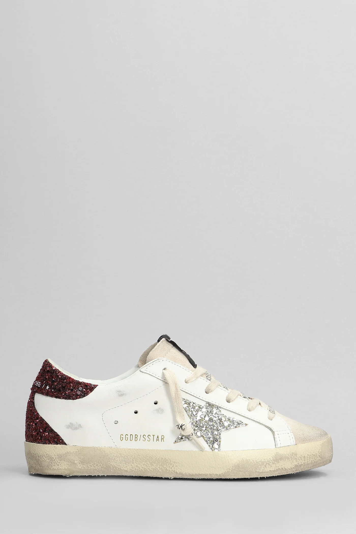 Superstar Sneakers in white suede and leather