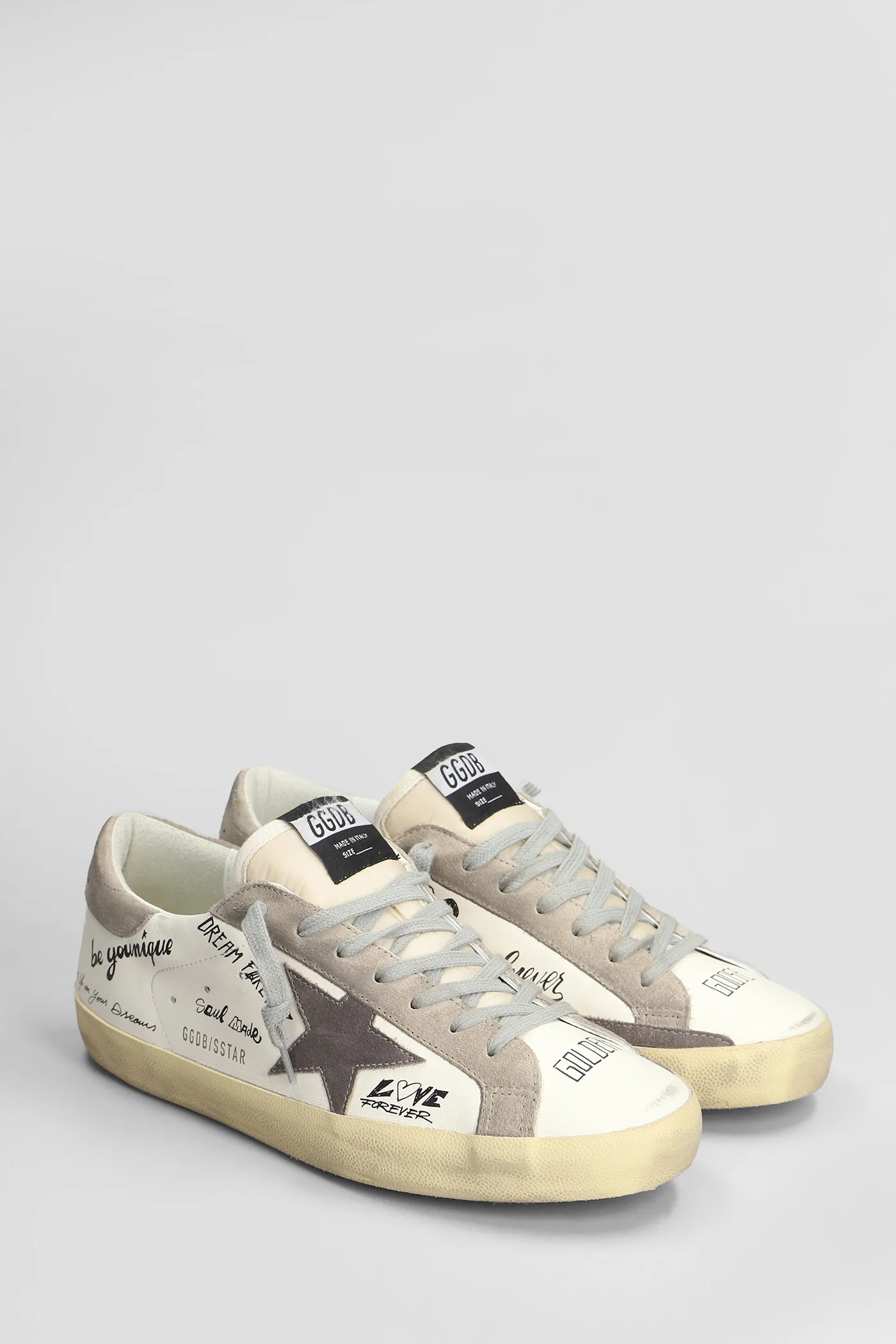 Superstar Sneakers in white suede and leather - Image 2