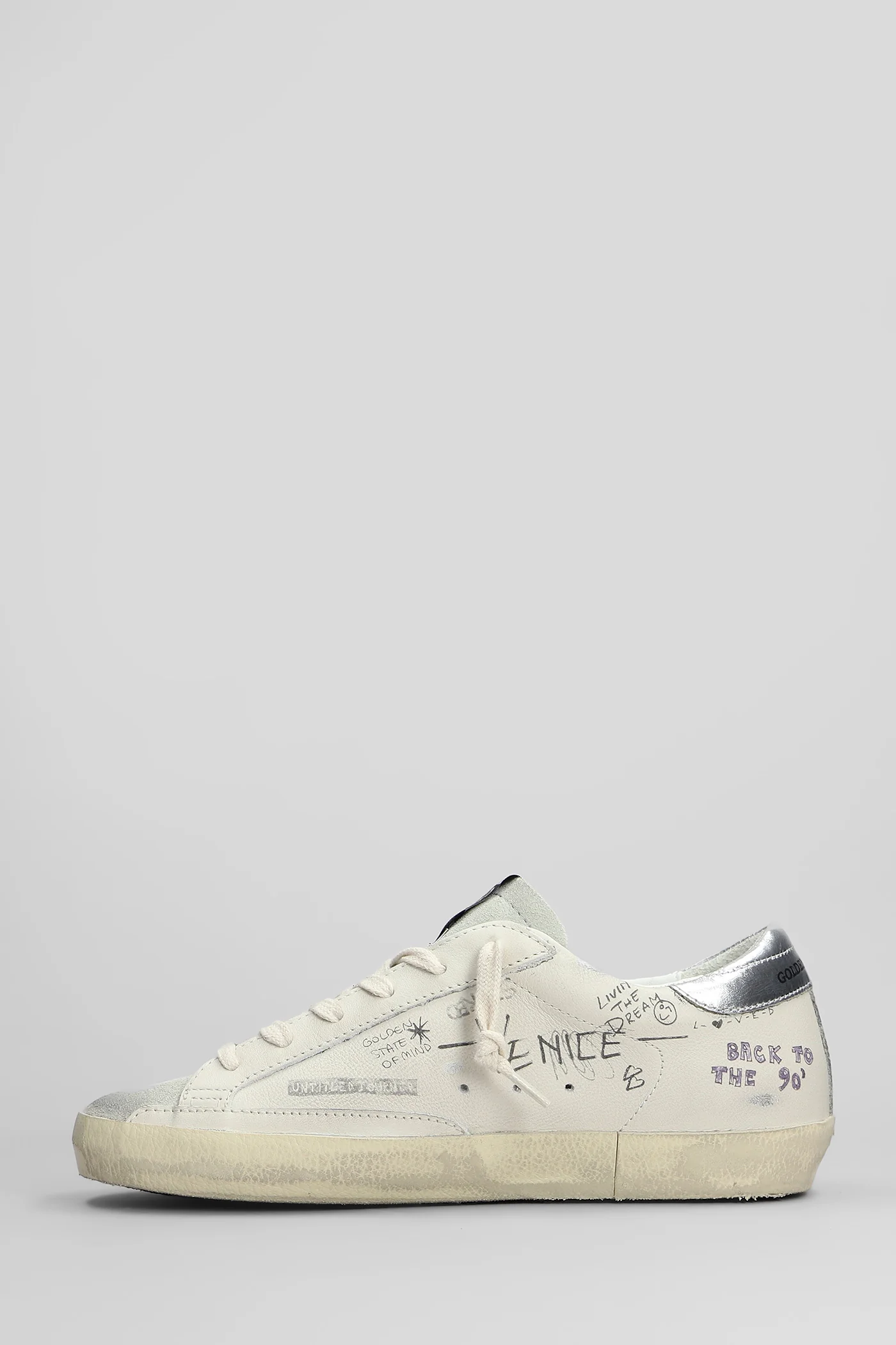 Superstar Sneakers in white suede and leather - Image 3