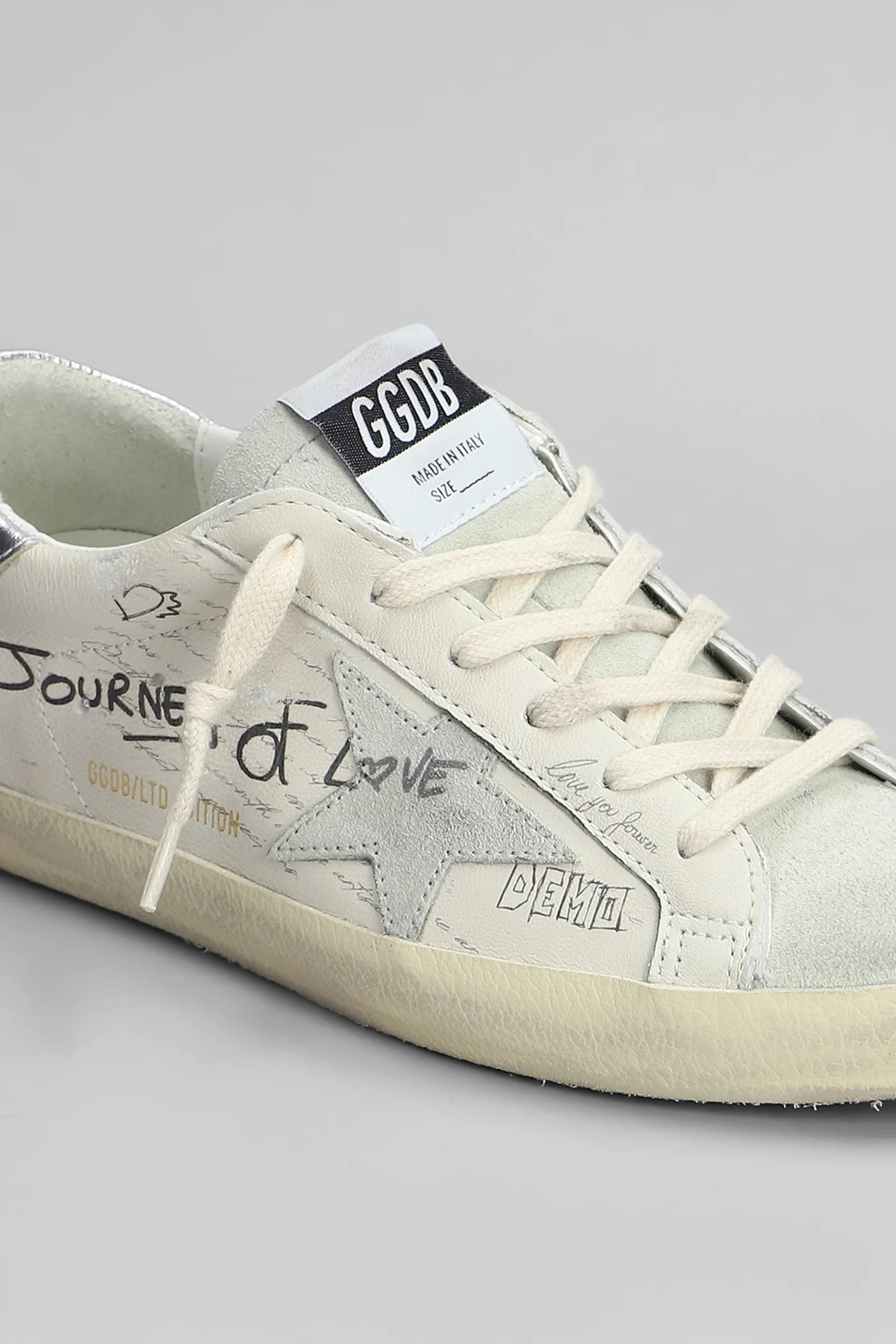 Superstar Sneakers in white suede and leather - Image 5