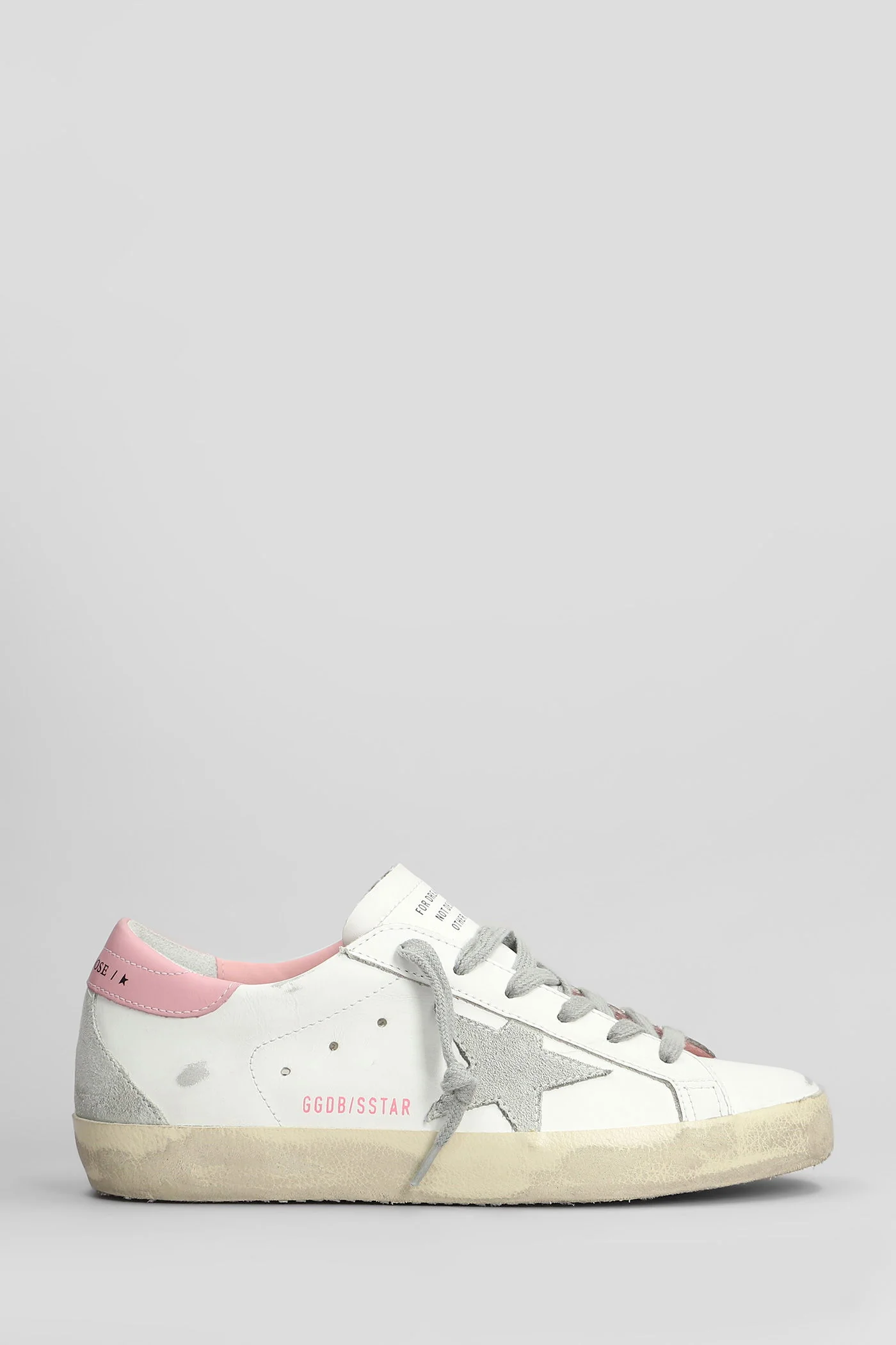 Superstar Sneakers in white suede and leather