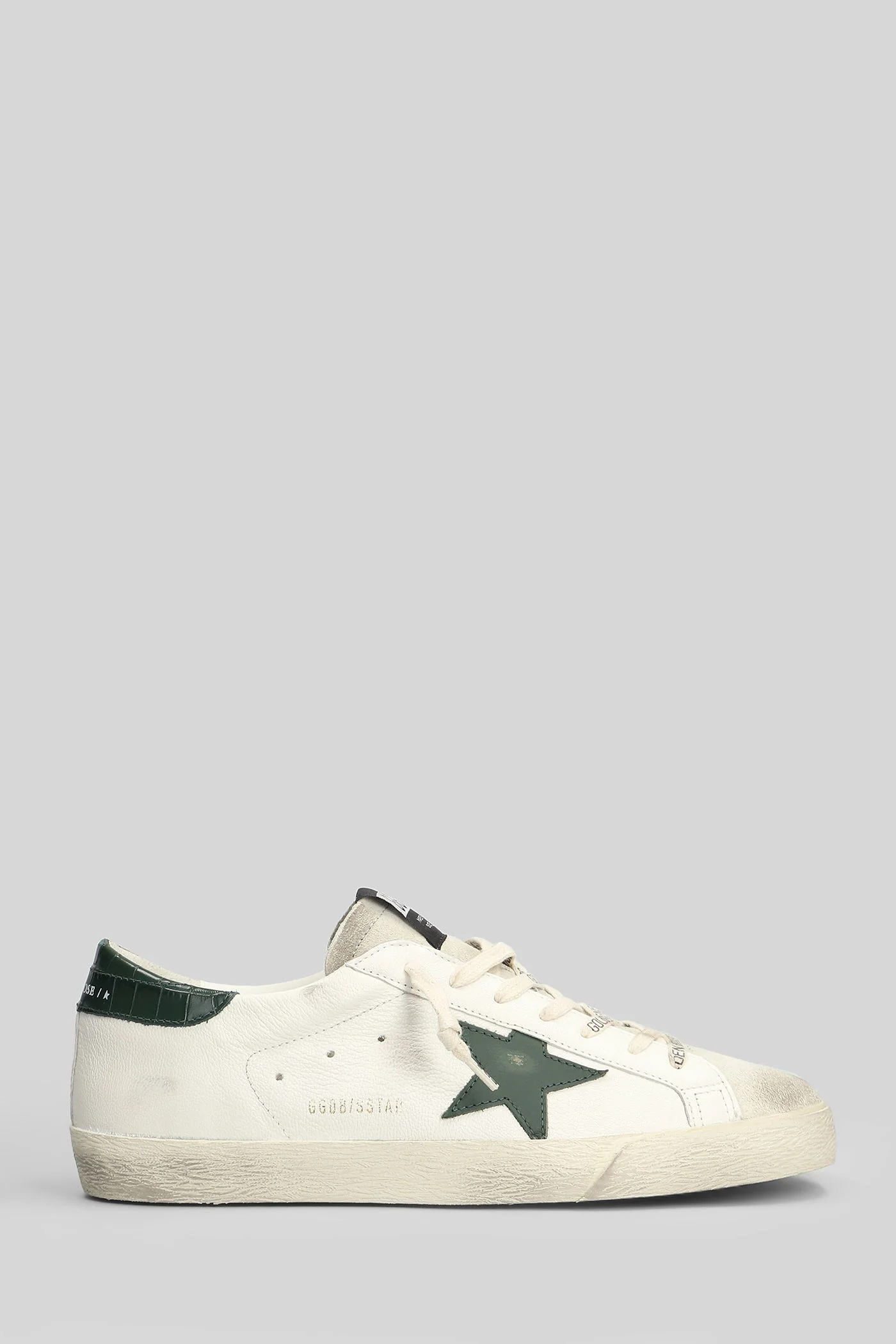Superstar Sneakers in white suede and leather