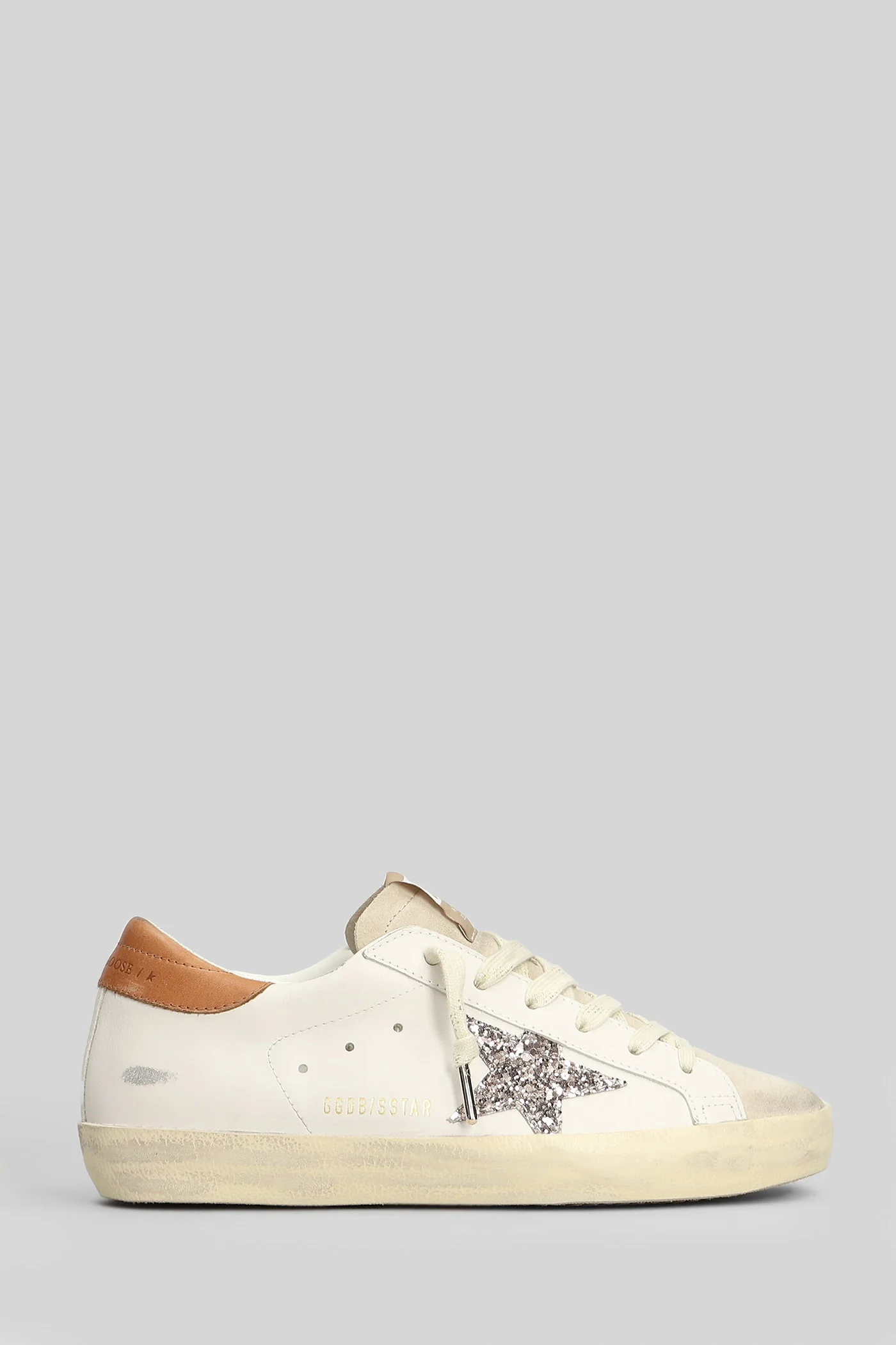 Superstar Sneakers in white suede and leather