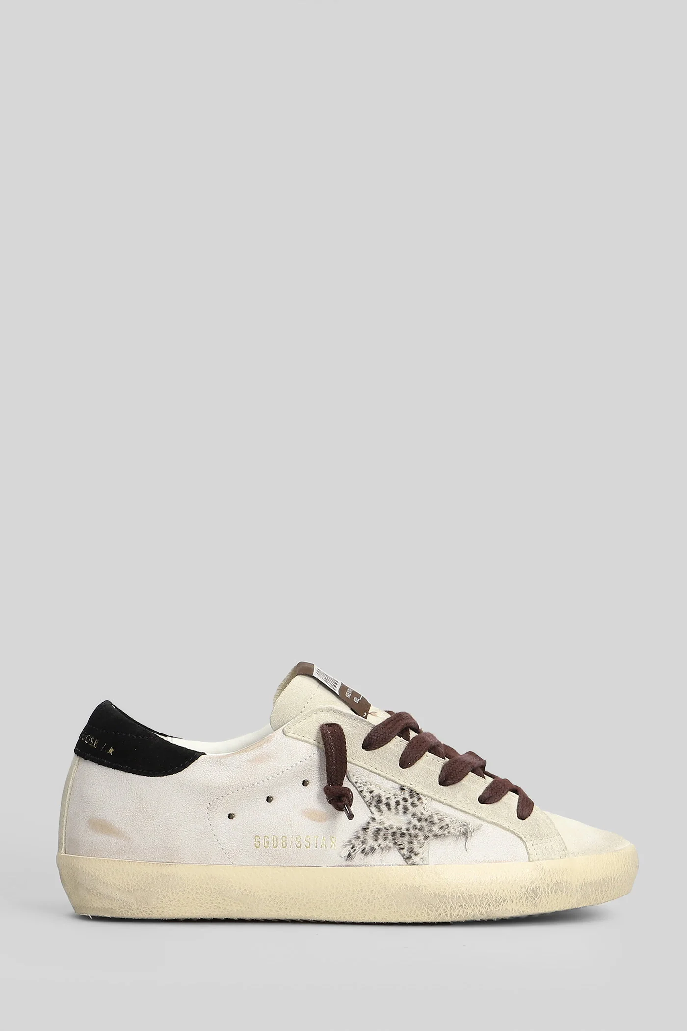 Superstar Sneakers in white suede and leather