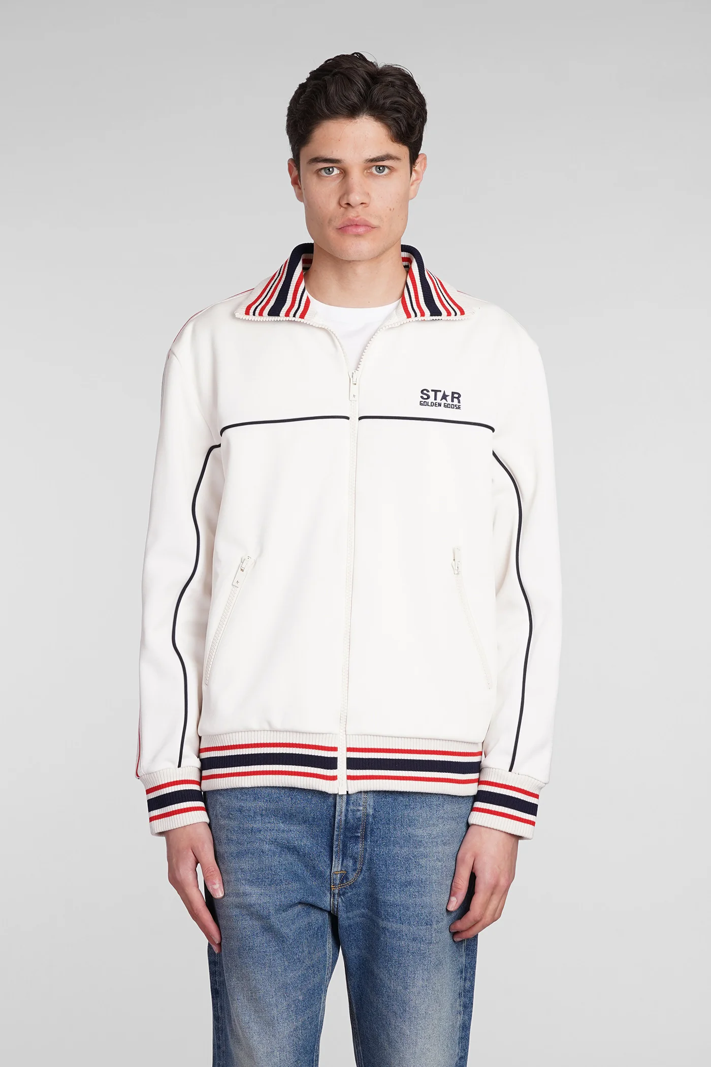 Sweatshirt in beige polyester