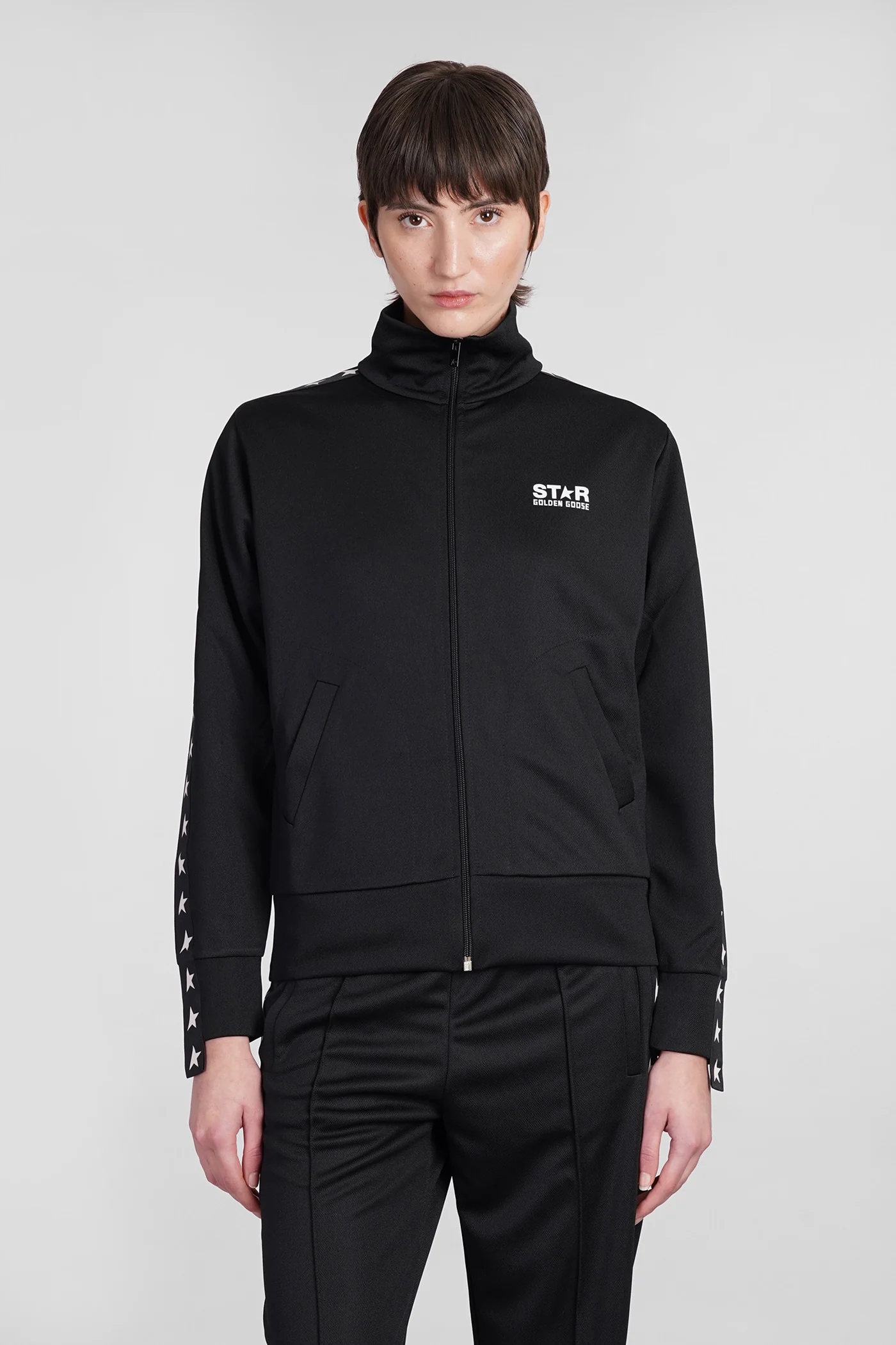 Sweatshirt in black polyester