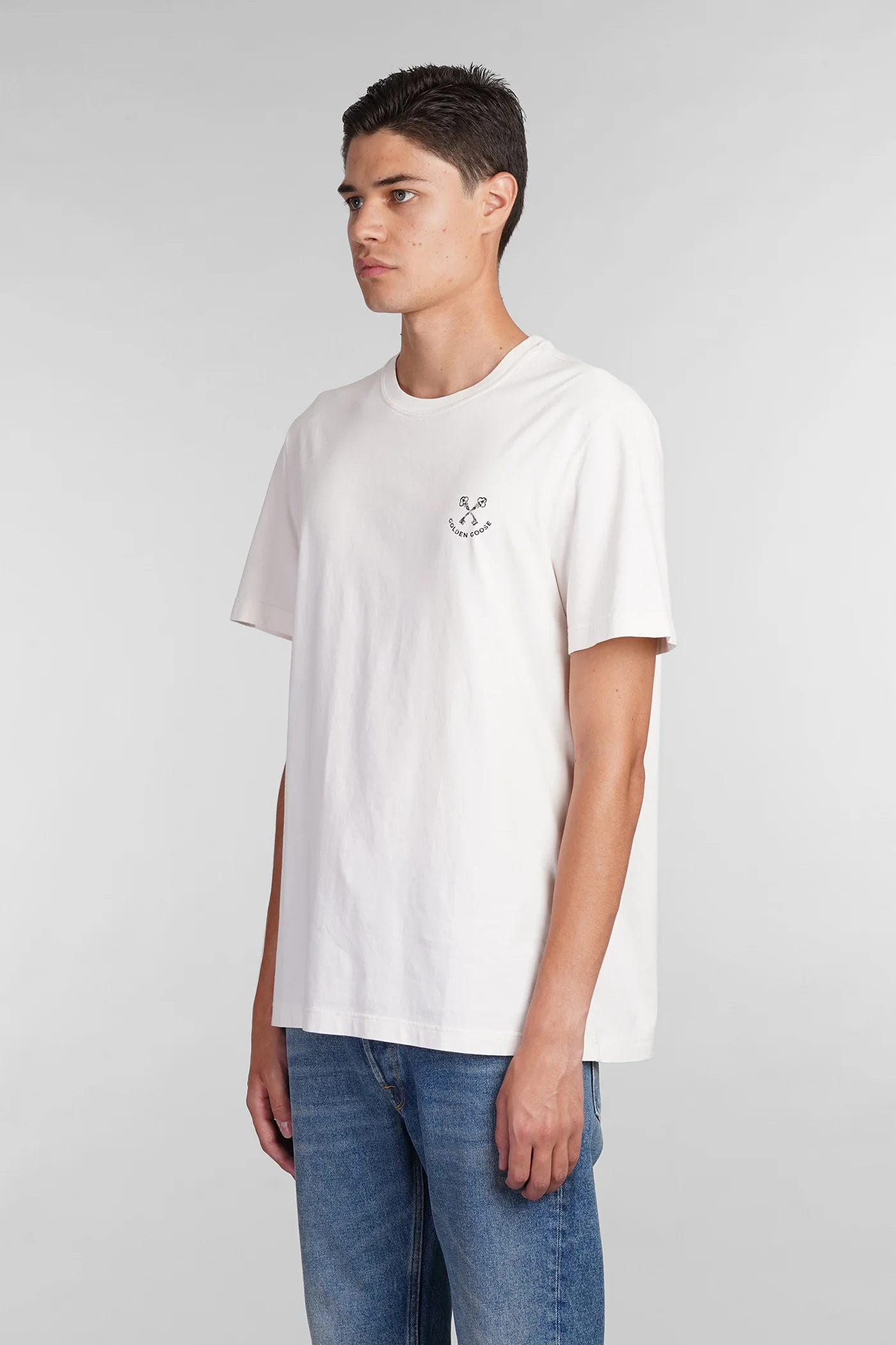 T-Shirt in beige cotton - Image 4