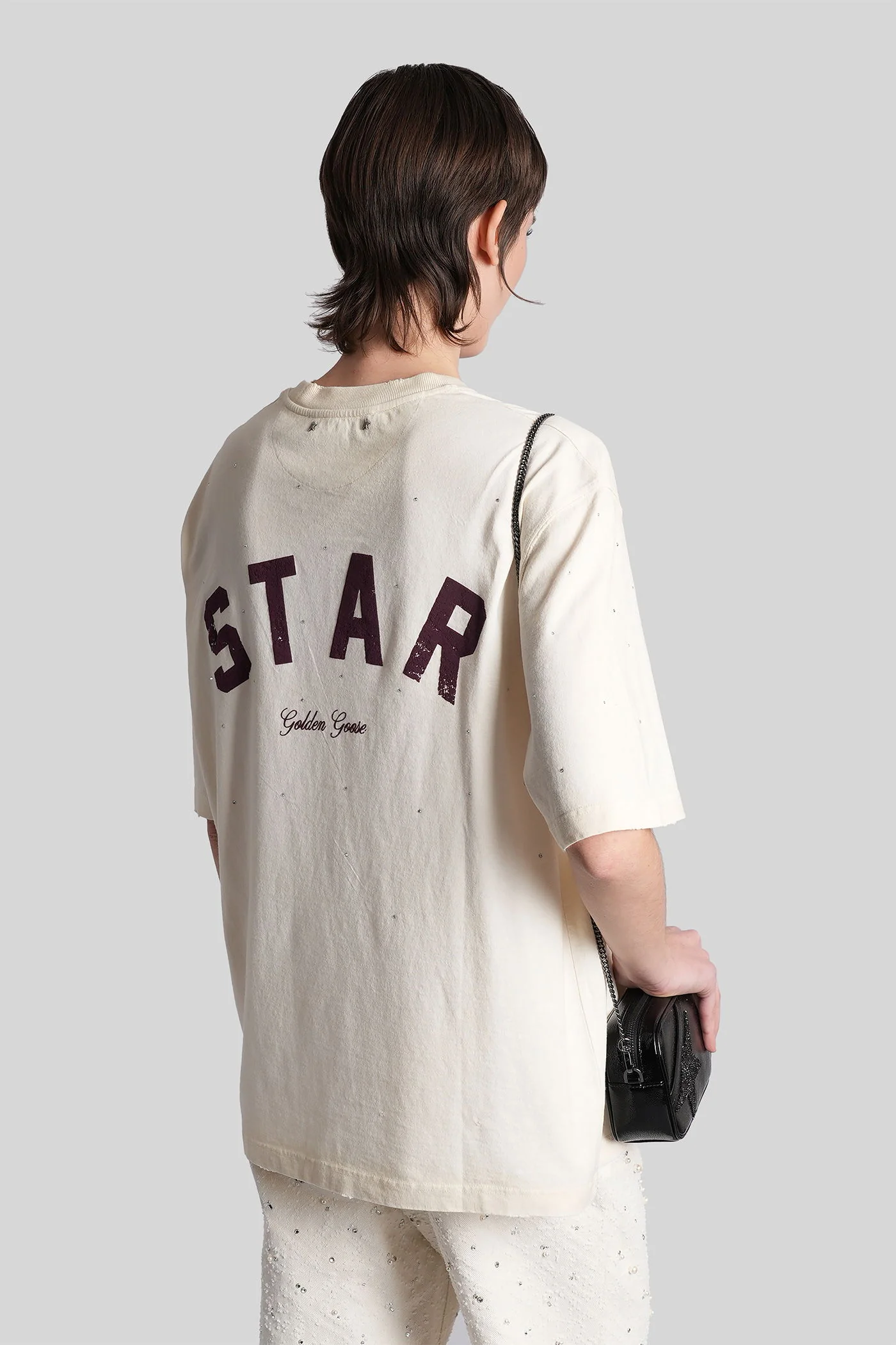 T-Shirt in beige cotton - Image 3