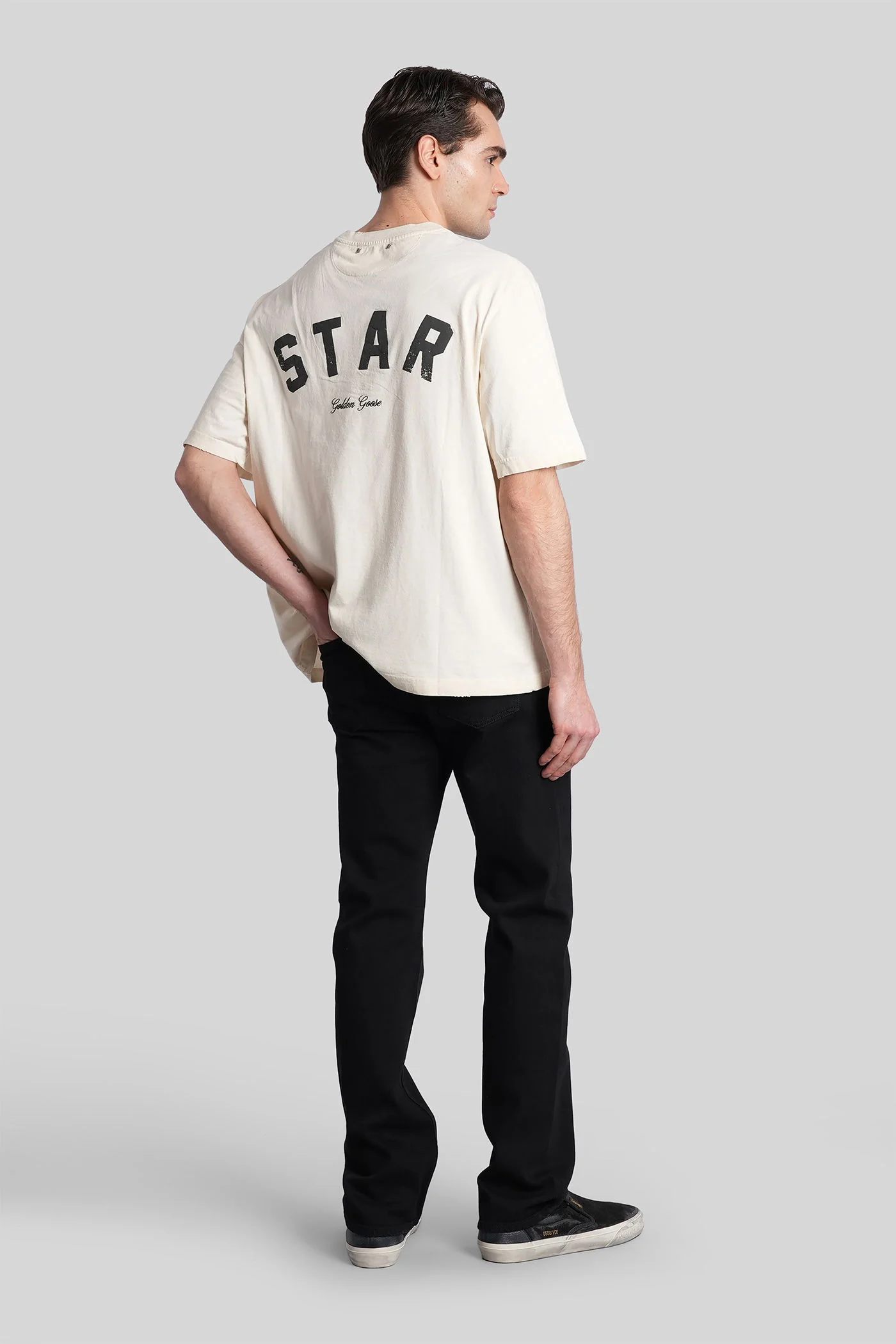 T-Shirt in beige cotton - Image 2