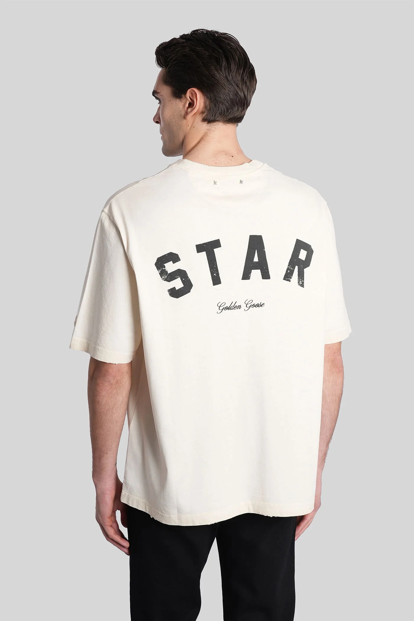 T-Shirt in beige cotton - Image 3