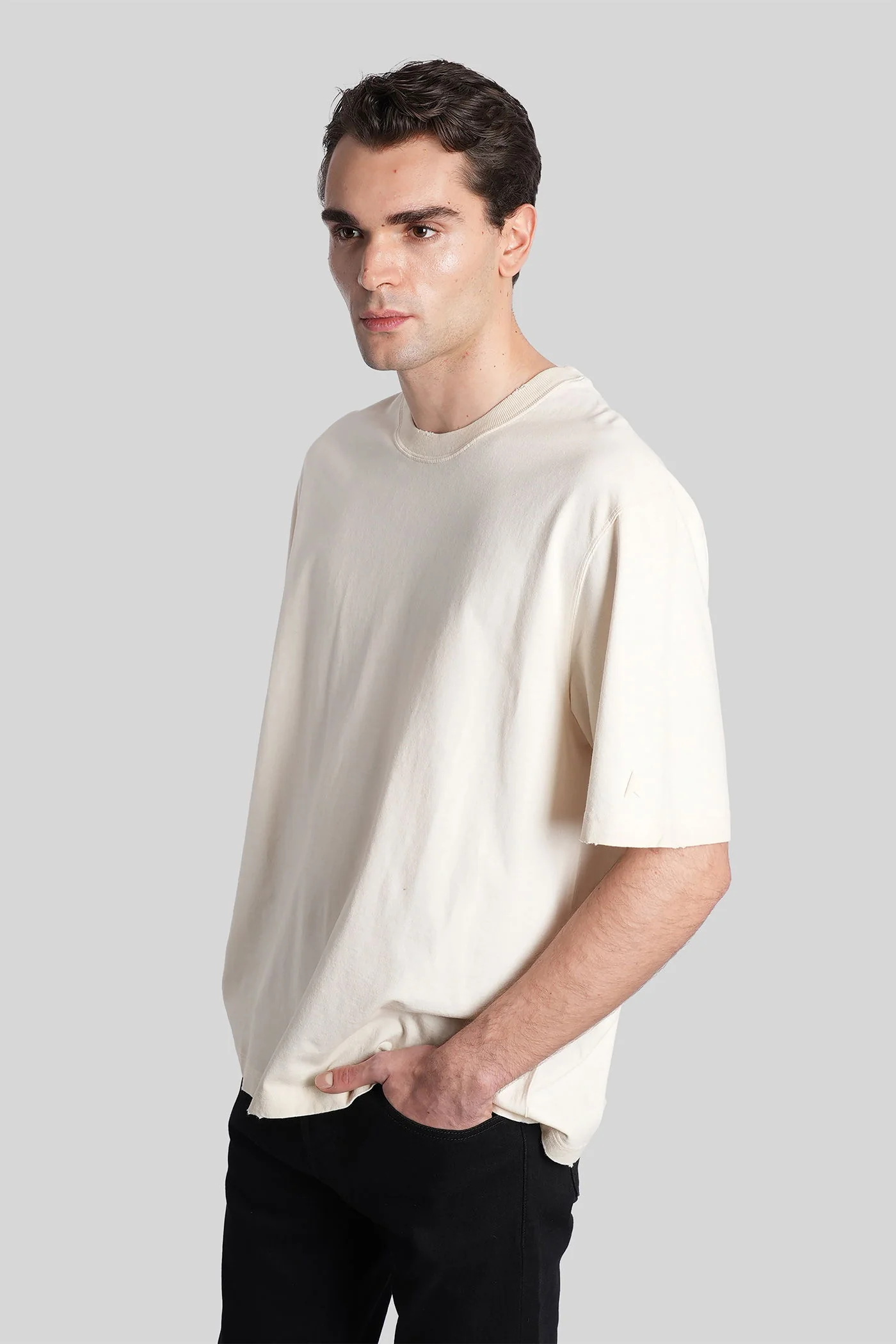 T-Shirt in beige cotton - Image 4