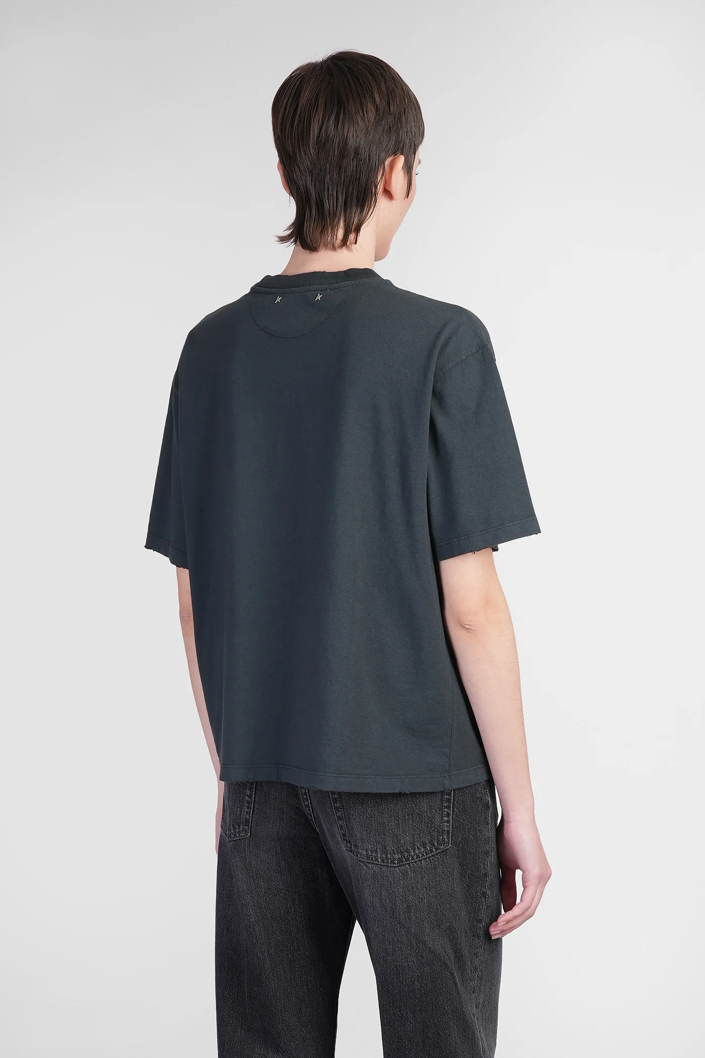 T-Shirt in black cotton - Image 3