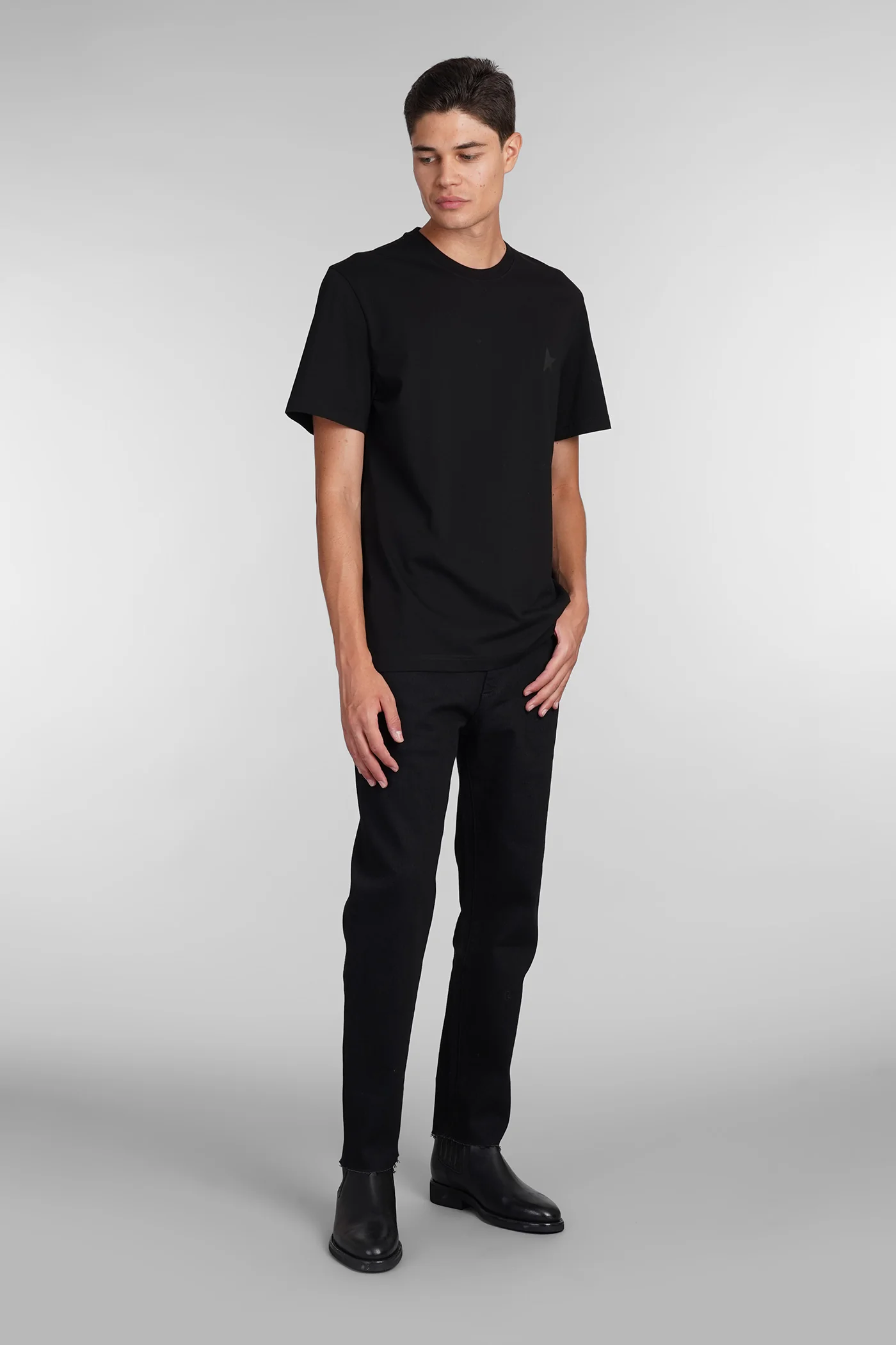 T-Shirt in black cotton - Image 2
