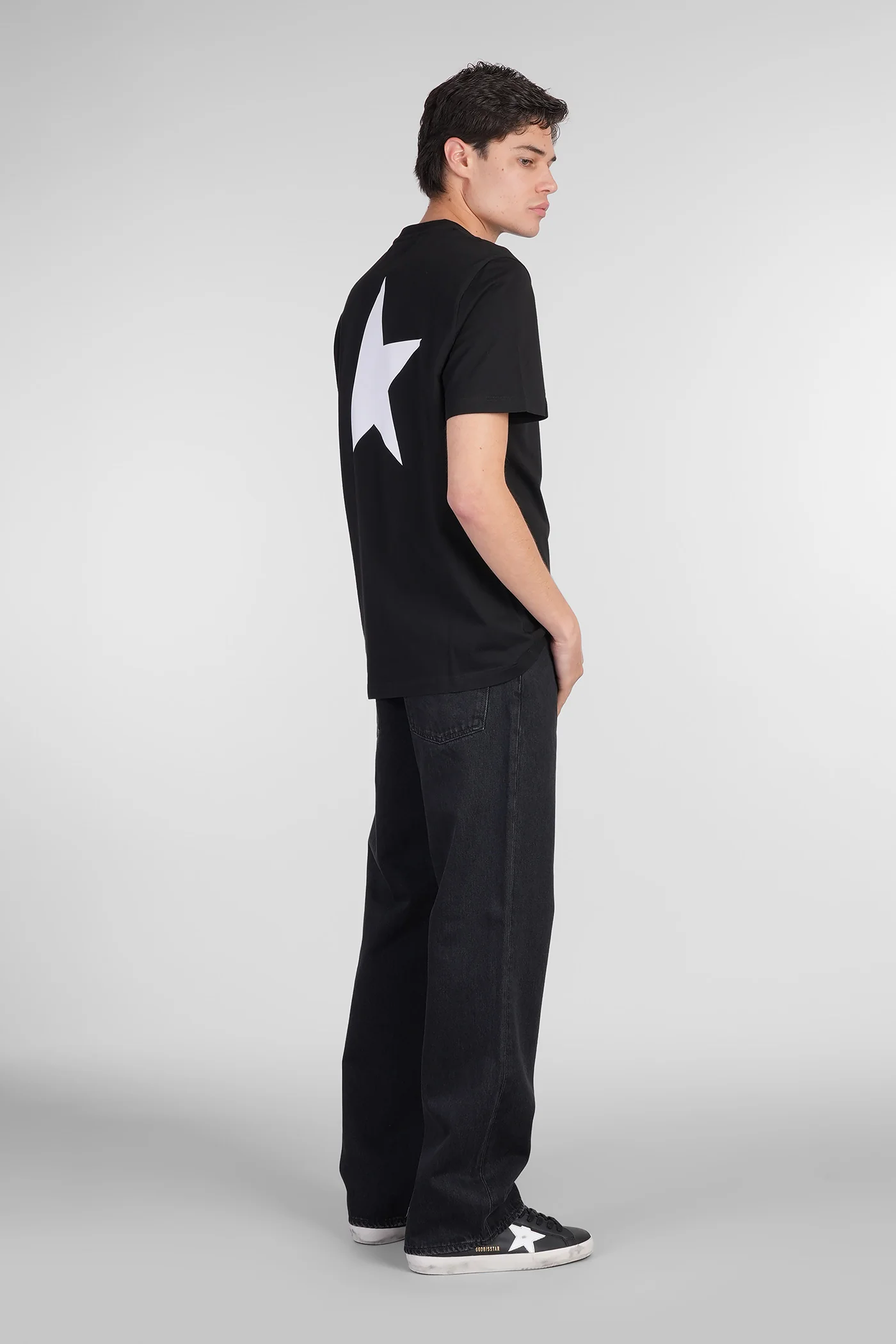 T-Shirt in black cotton - Image 2