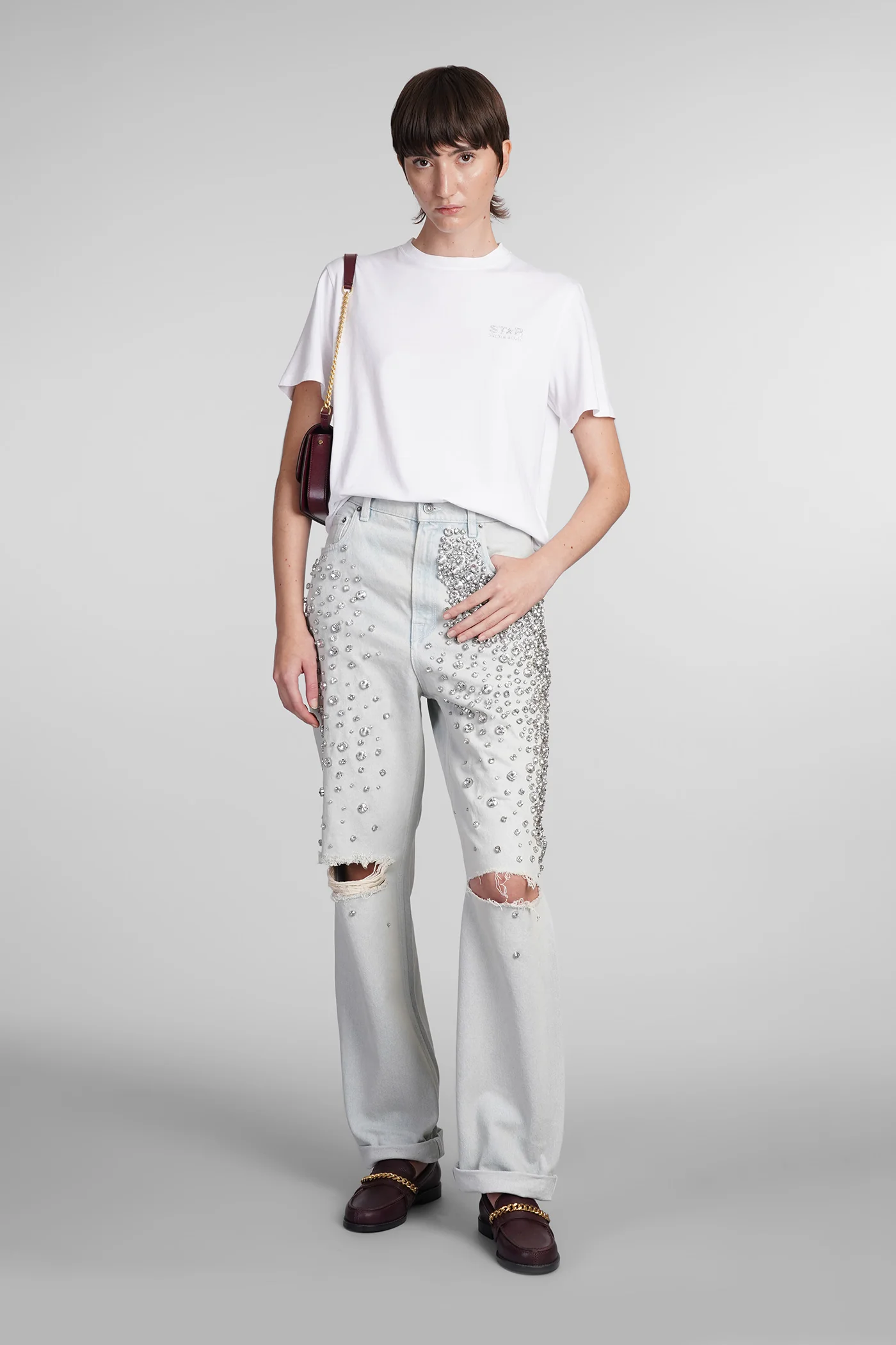 T-Shirt in white cotton - Image 2