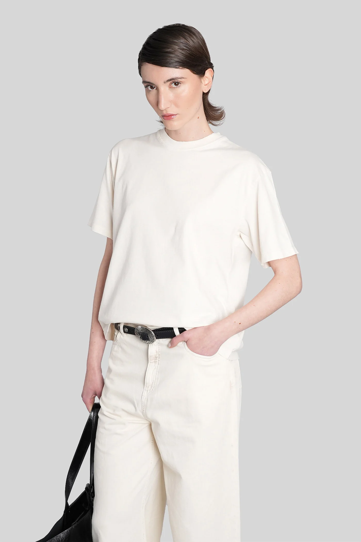 T-Shirt in white cotton - Image 2