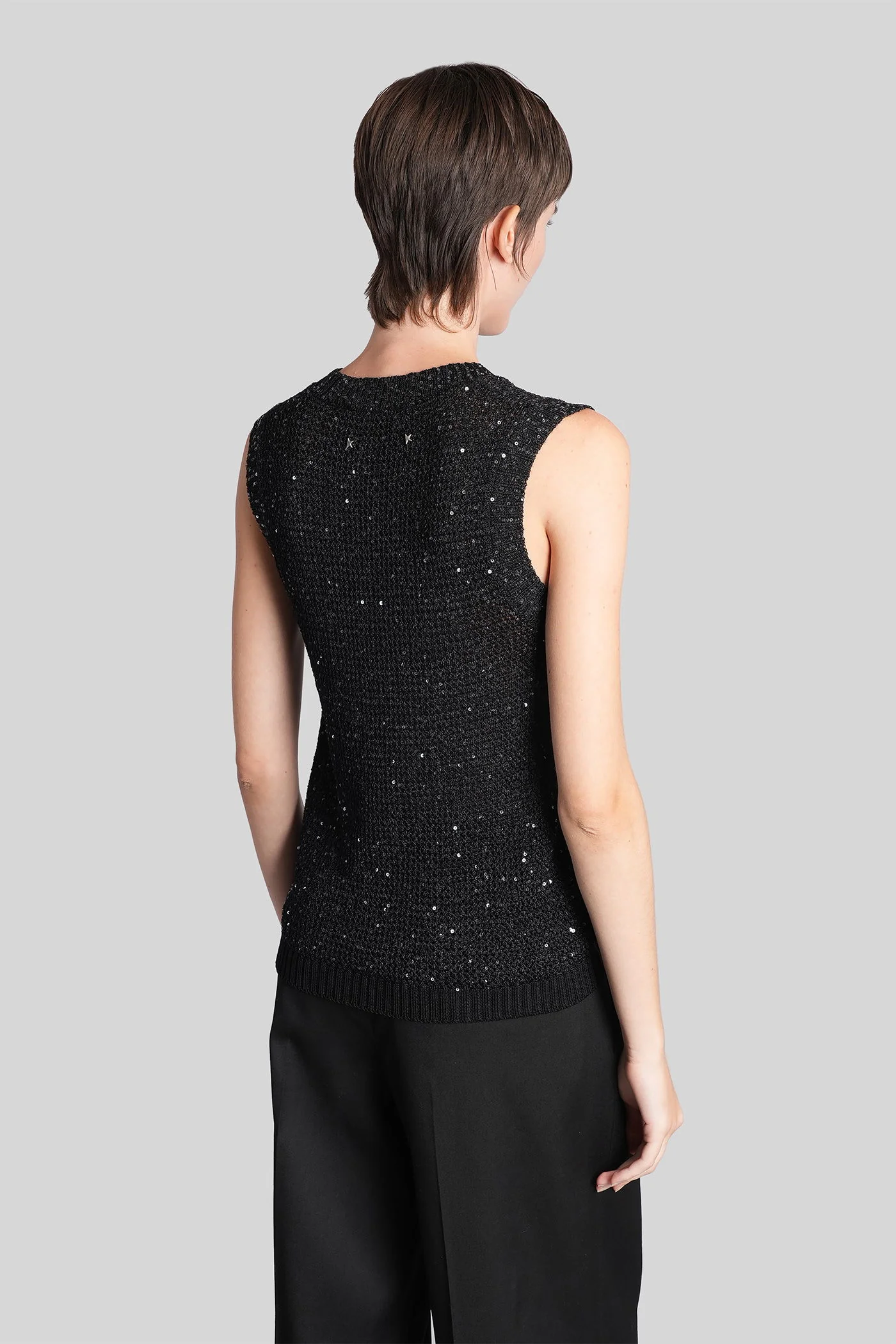 Topwear in black polyamide - Image 3