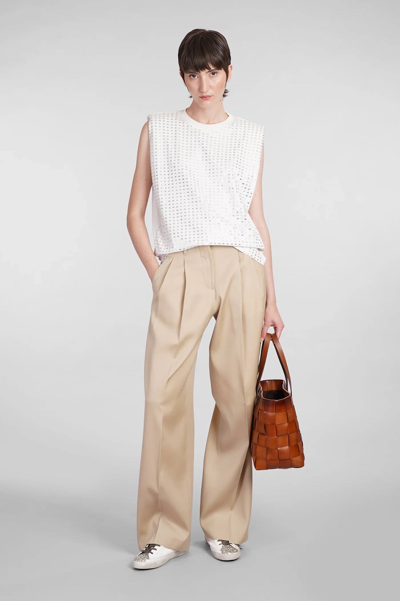 Topwear in white cotton - Image 2